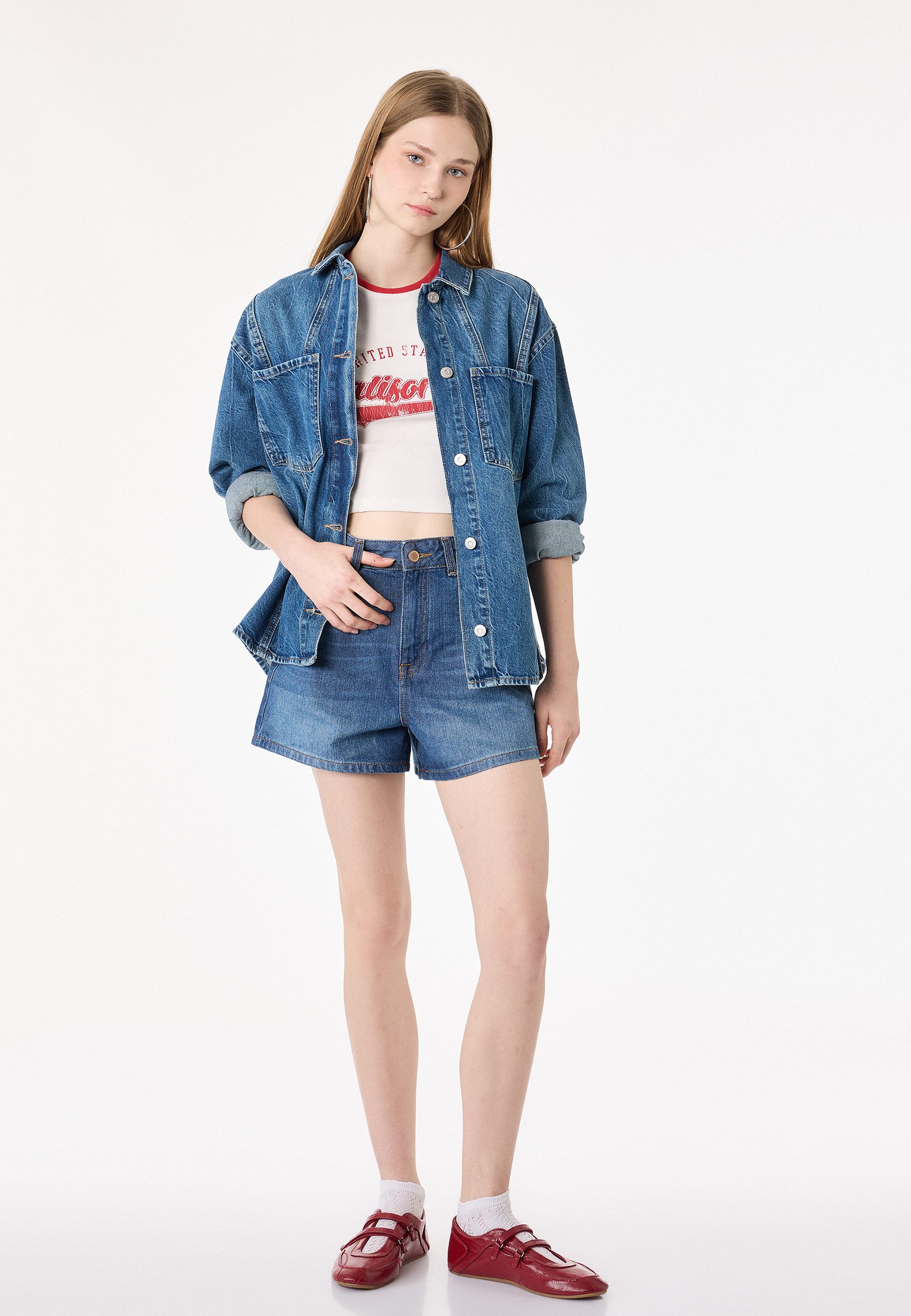 Koton Jeansshorts Koton Mini Baumwoll-Jeansshorts