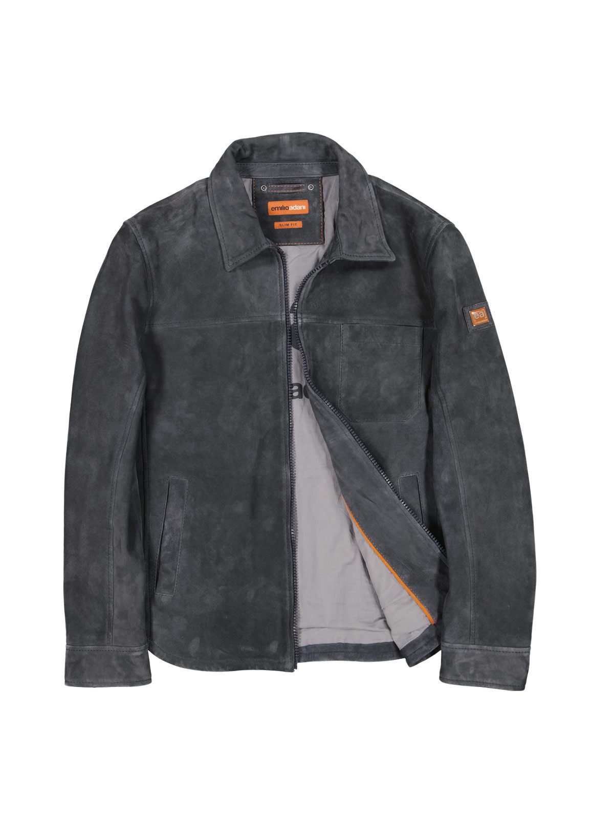 Lederjacke Herren Lederjacke aus Veloursleder, Saphirblau