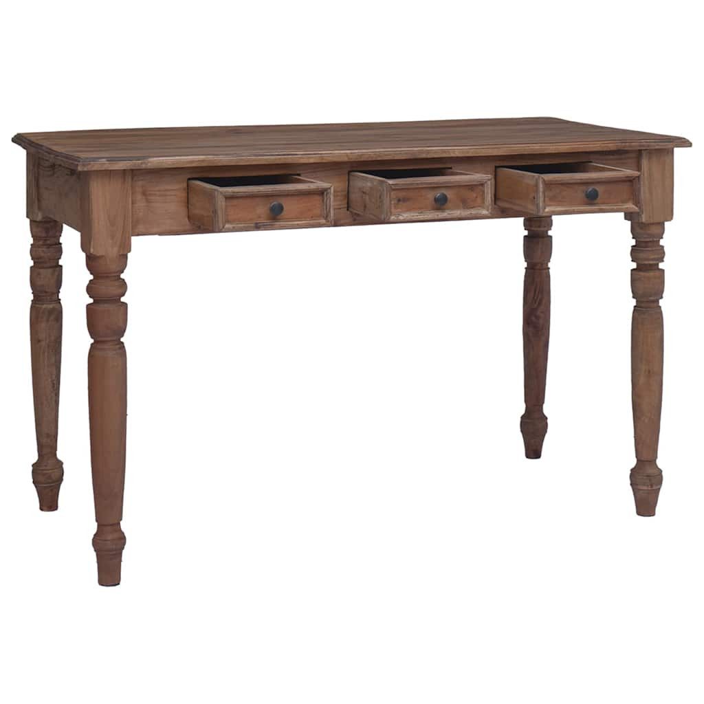 vidaXL Schreibtisch Schreibtisch mit Schubladen 117x57x75 cm Altholz Massiv – Bild 3 von 5