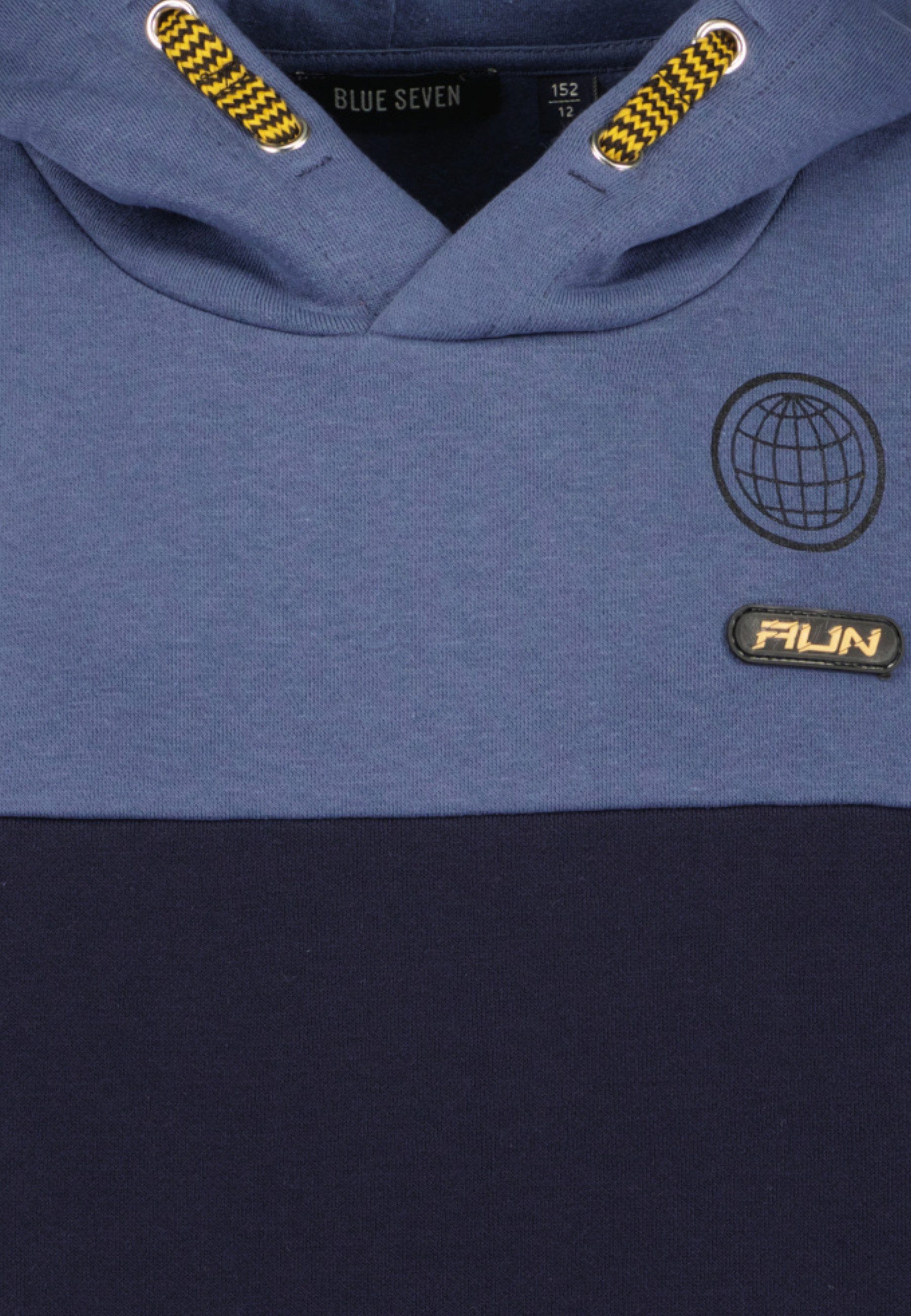 Blue Seven Kapuzensweatshirt Baumwollmischung und Colorblocking-Look