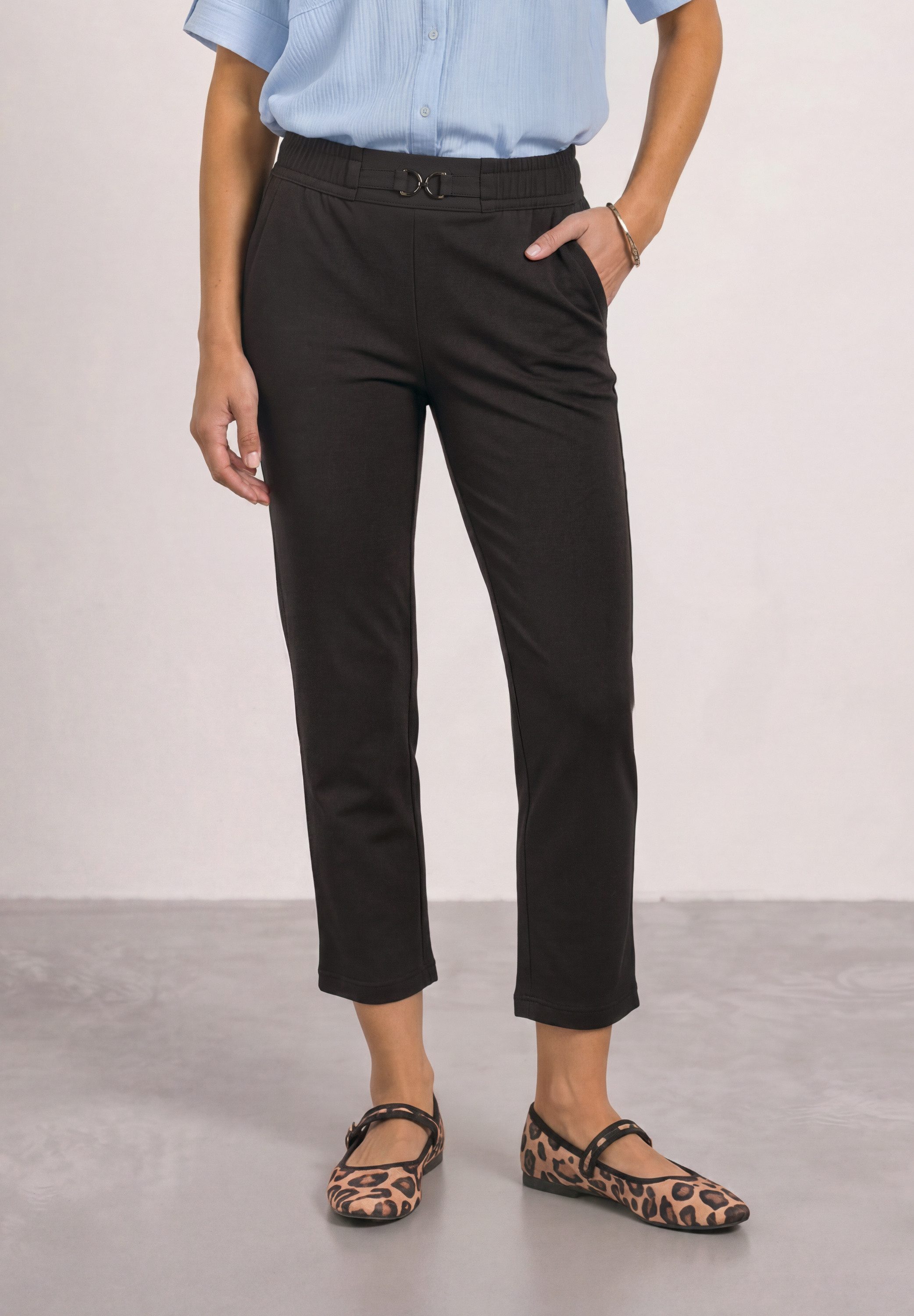 STREET ONE Stoffhose mit Schnallen