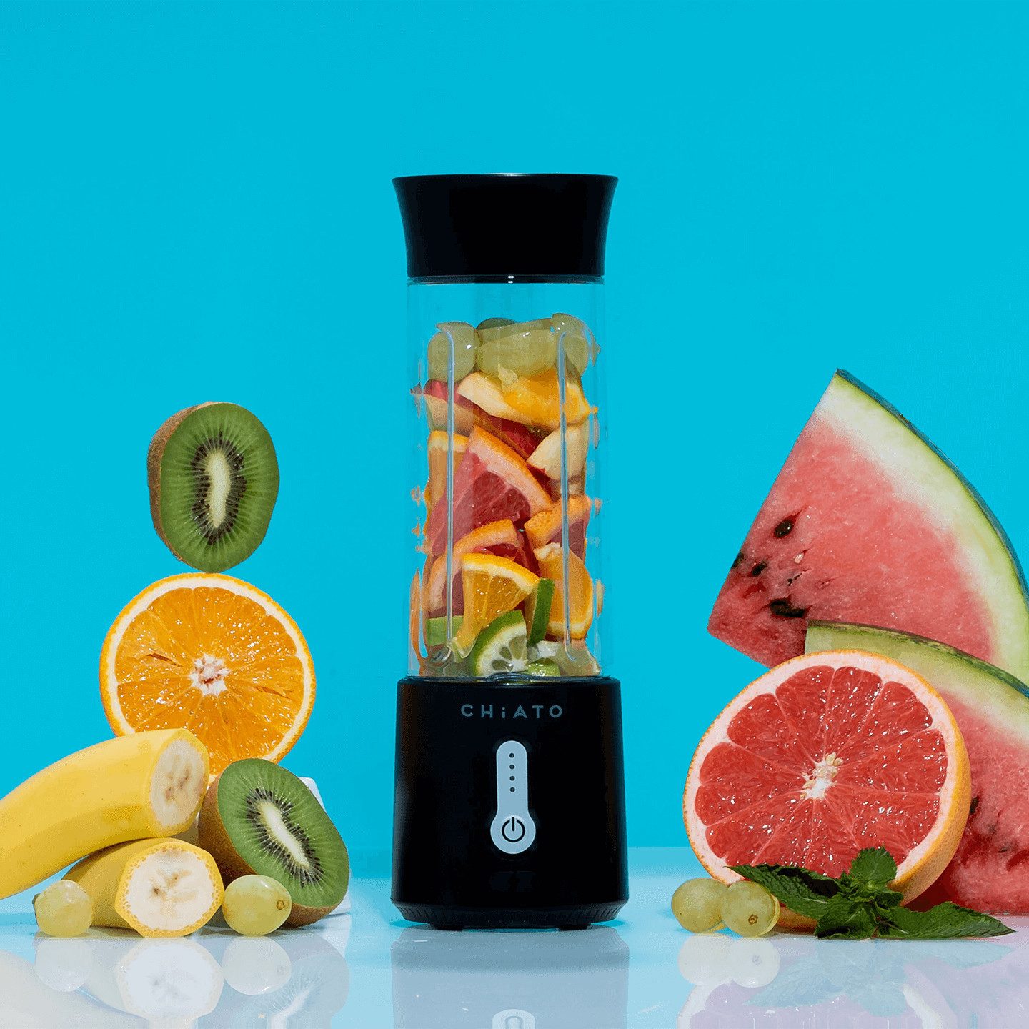CHiATO Akku-Smoothie-Maker CHiATO BlendPLAY Blender - Schwarz