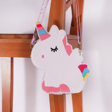 OGI MOGI TOYS Kindergartentasche Ogi Mogi Toys Silikon Weiß Einhorn Umhängetasche (1-tlg)
