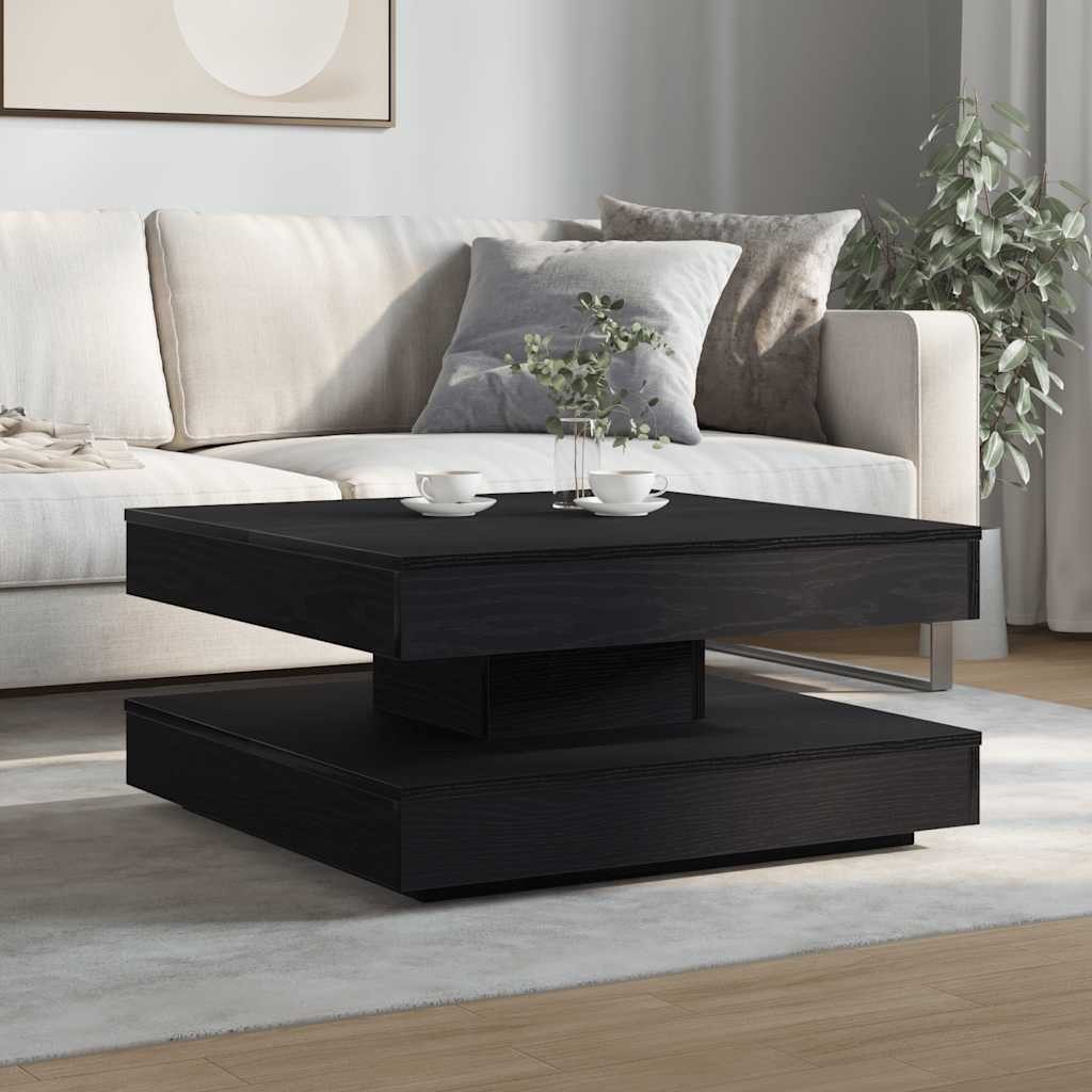 vidaXL Couchtisch Couchtisch 360-Grad Drehbar Schwarz günstig online kaufen