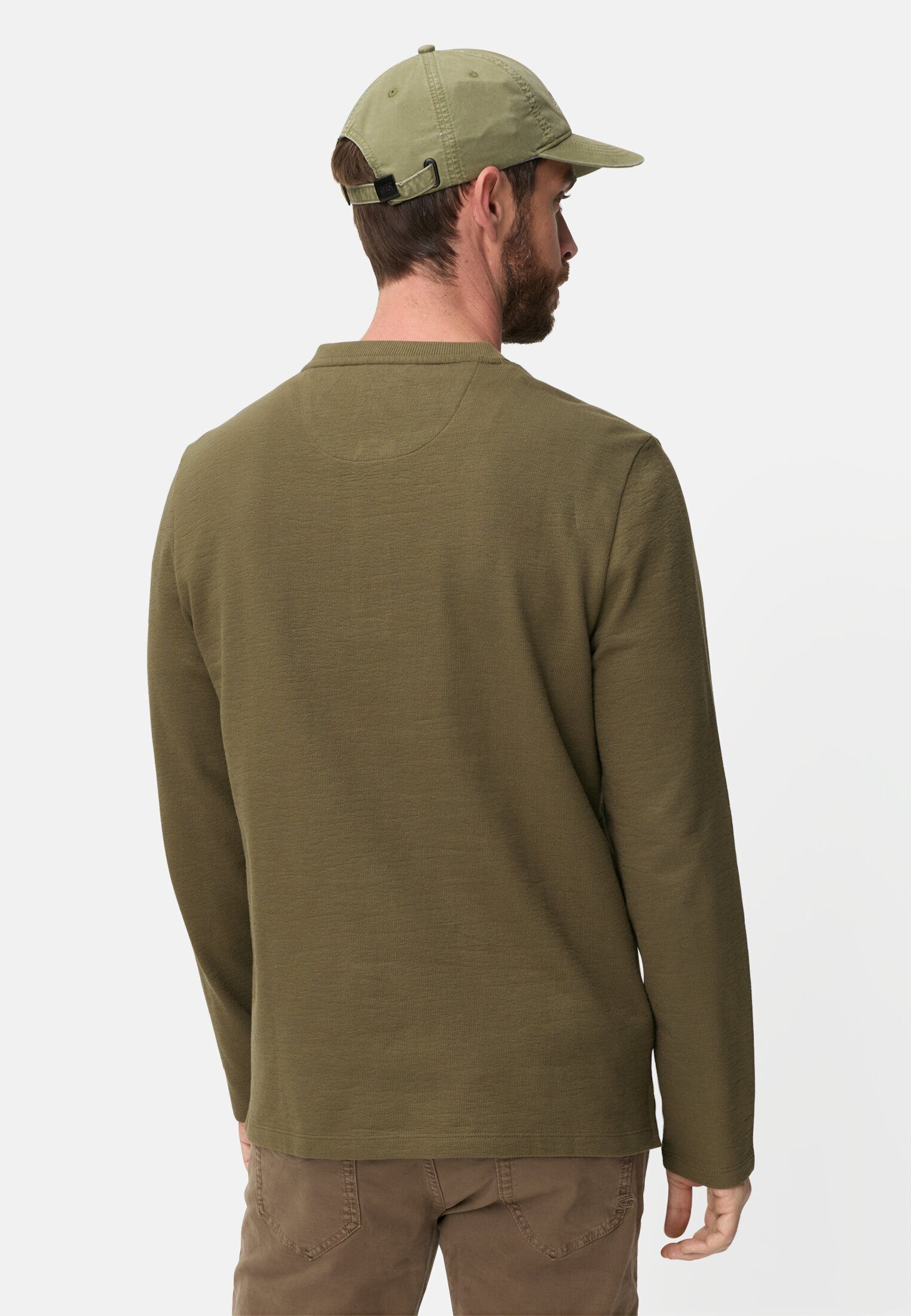 camel active Henleyshirt Henleyshirt mit Knopfleiste Langarm