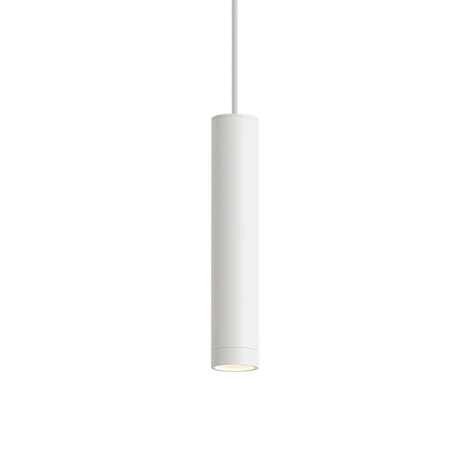 Qazqa Pendelleuchte Tuba, ohne Leuchtmittel, Kaltweiß, QAZQA Hängeleuchte, gu10, Weiß, Aluminium, Design