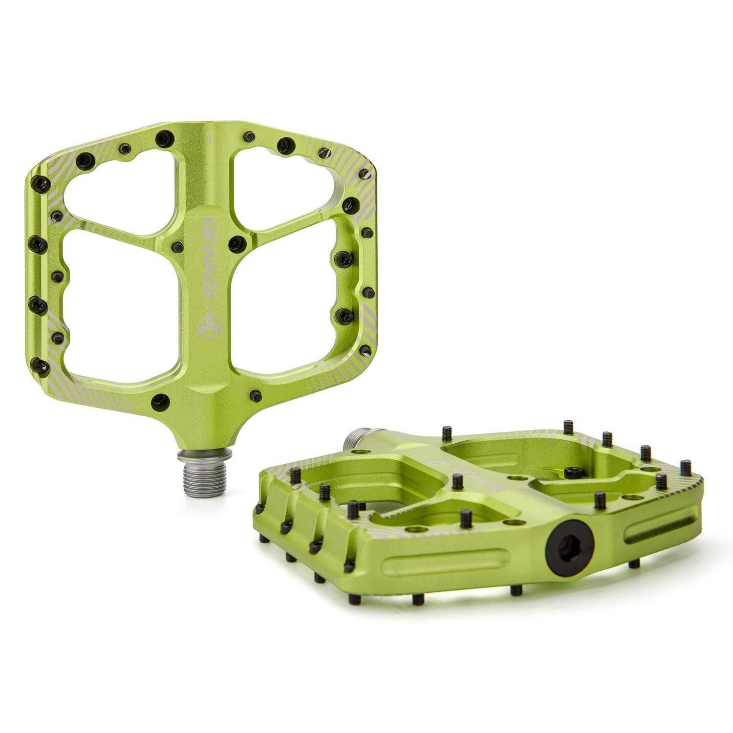 LuxusKollektion Plattformpedale MTB Pedale Aluminium CNC Knallgrün