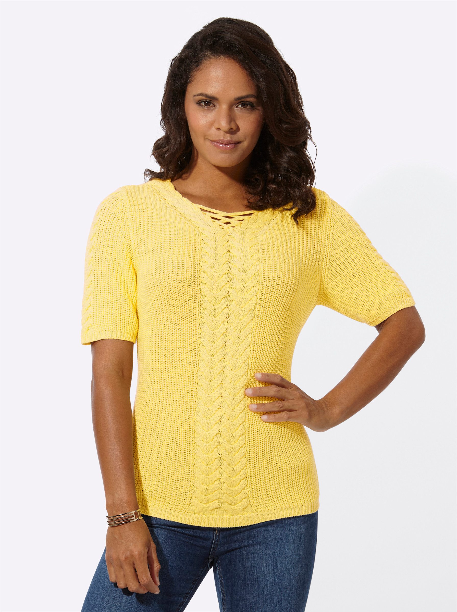 Strickpullover Kurzarmpullover