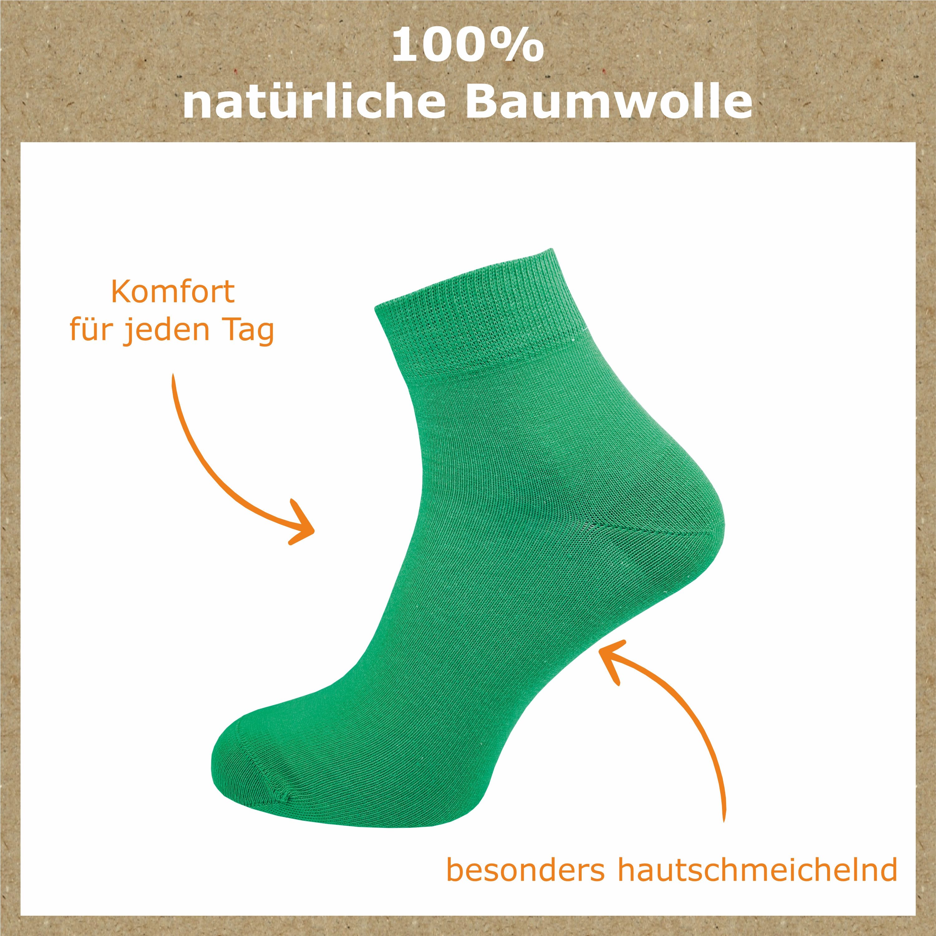 GAWILO Kurzsocken aus 100% reiner Baumwolle - Quartersocken für Herren (10-Paar) Schaft etwas länger als beim Sneaker - daher kein verrutschen – Bild 2 von 5