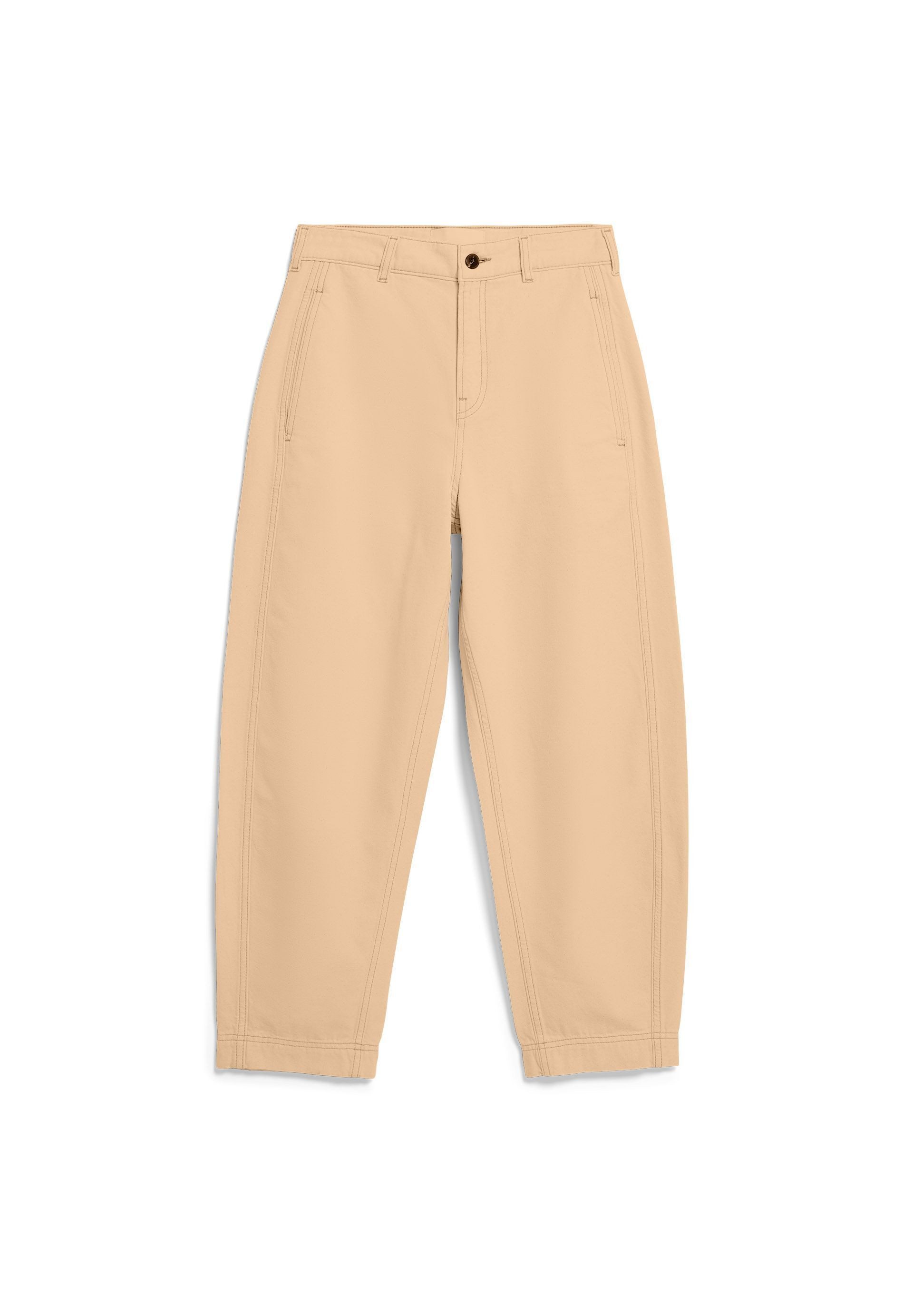 Armedangels Stoffhose WORKWEAR CANVAS BARREL Stoffhose aus Bio-Baumwolle (High Waist, Regular Fit)