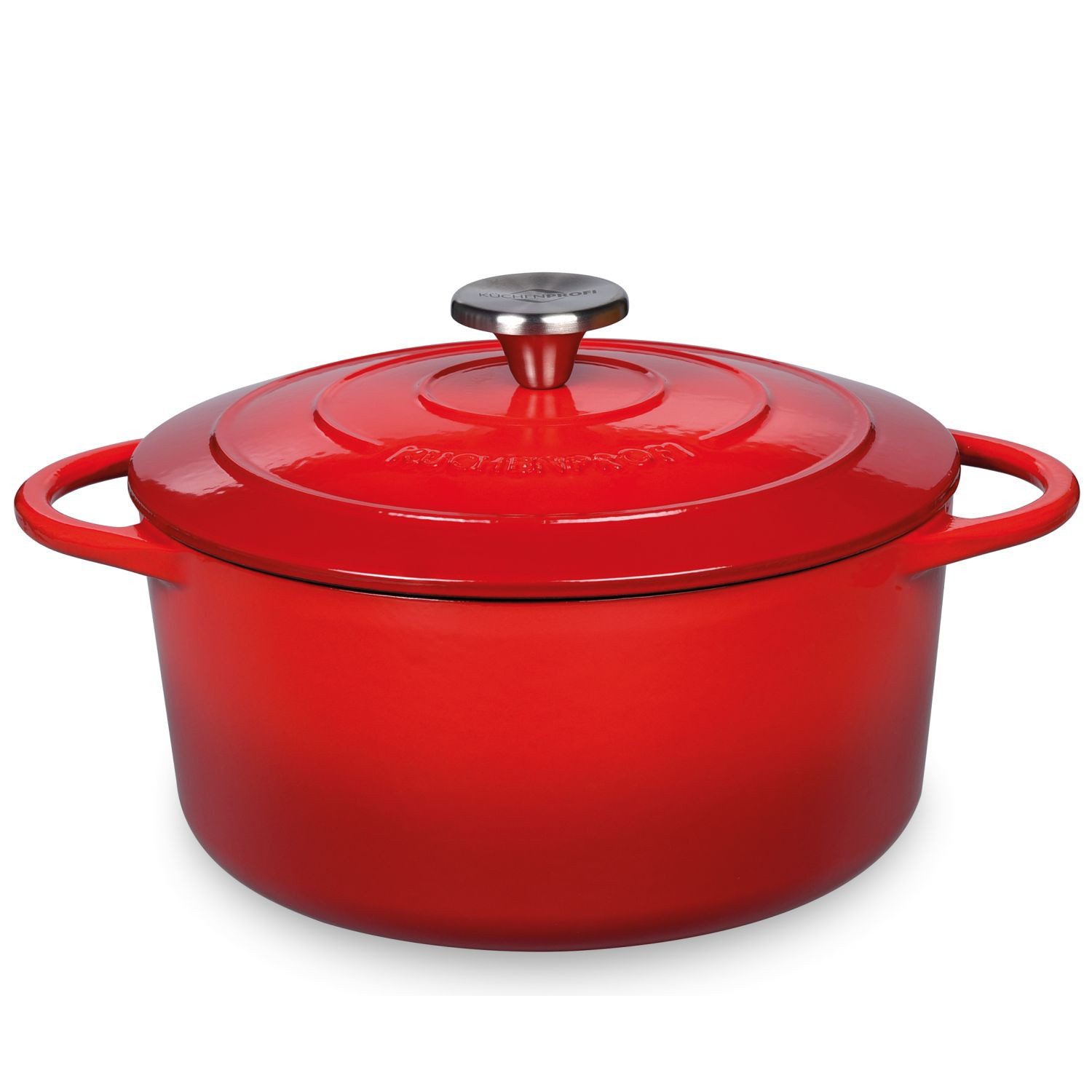 Küchenprofi Кастрюли жаровни Provence Bratentopf Rund Rot 24 cm, Gusseisen
