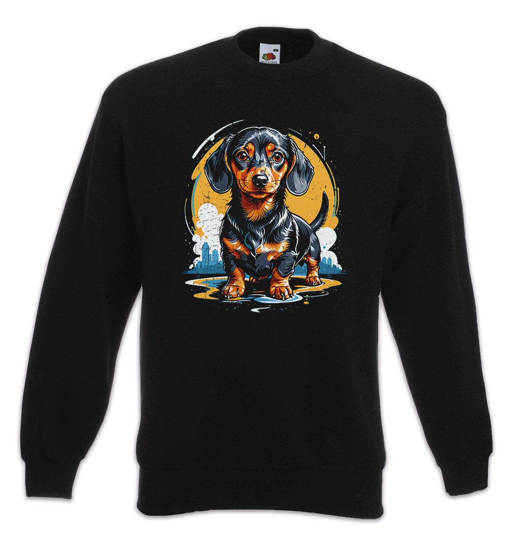 Urban Backwoods Sweatshirt Sweet Dackel Art Sweatshirt Dachshund Teckel Hund Dog Kurzhaar Breed (1-tlg) Pet Rasse Züchter Fan