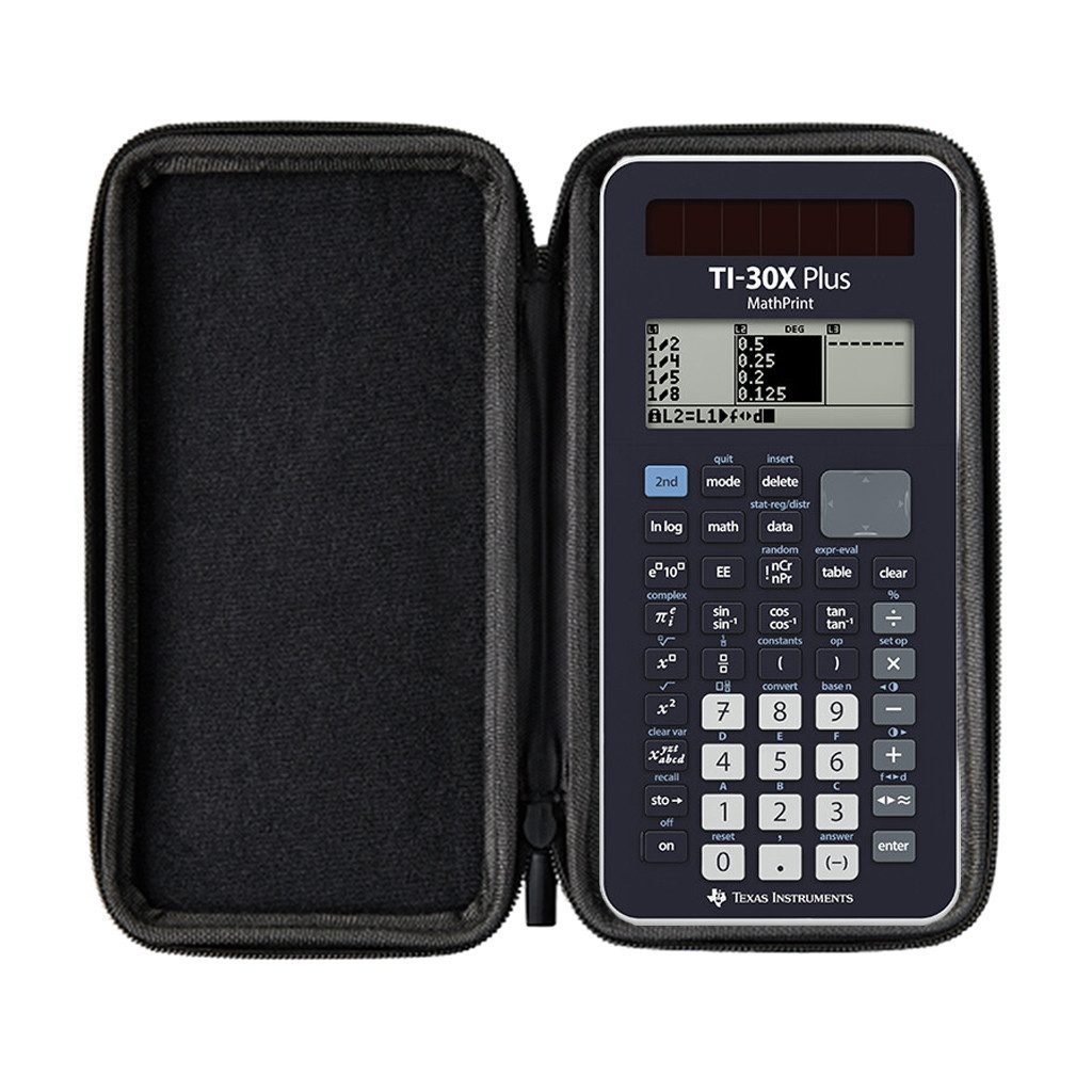 Texas Instruments Taschenrechner TI-30X Plus MathPrint inkl. Schutztasche Schwarz & Fachbuch