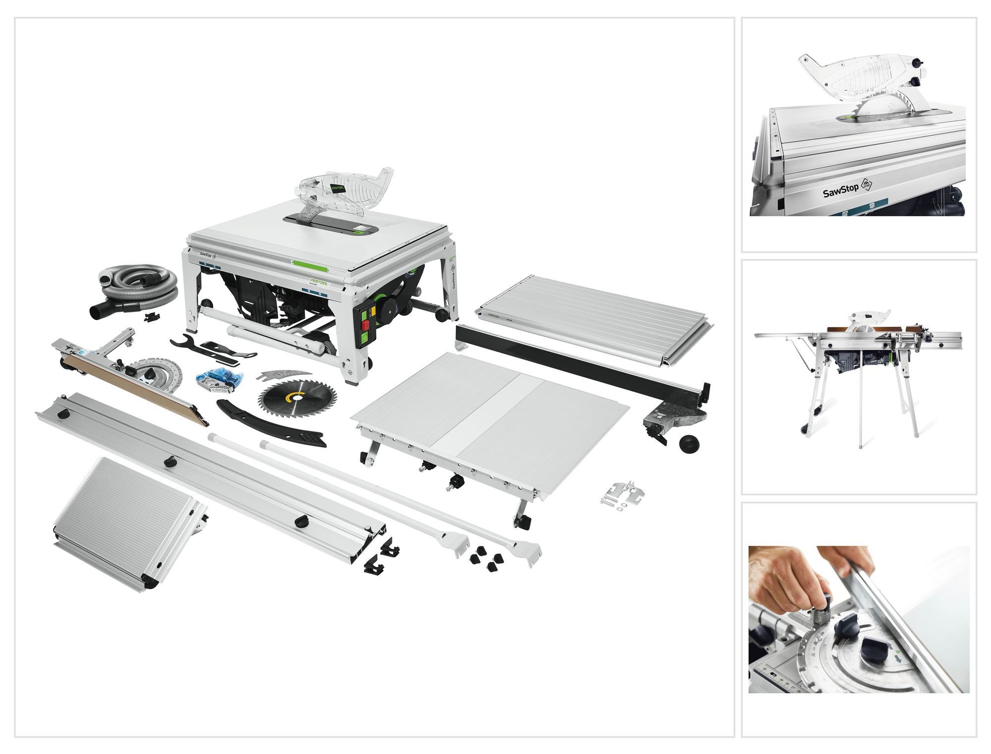 FESTOOL Tischkreissäge TKS 80 EBS Set Tischkreissäge 2200 Watt 254 mm (575828) SawStop Tec