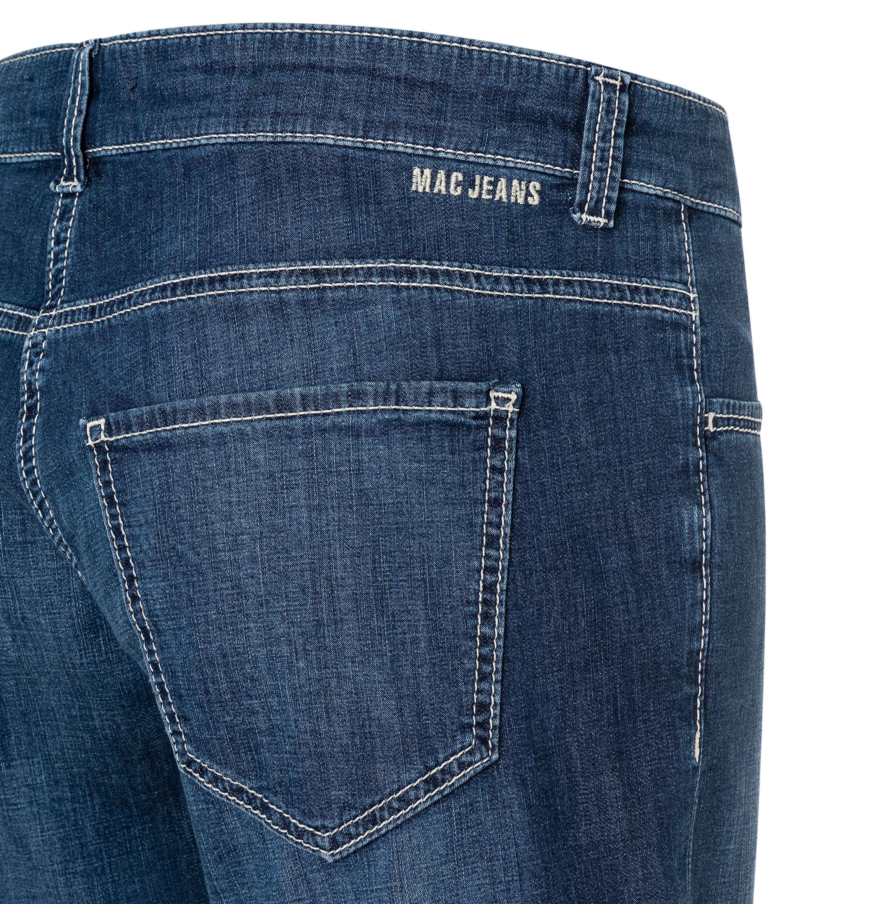 MAC Stretch-Jeans MAC SHORTY dark blue basic used 2387-90-0344 D842 - ULTRALIGHT DENIM
