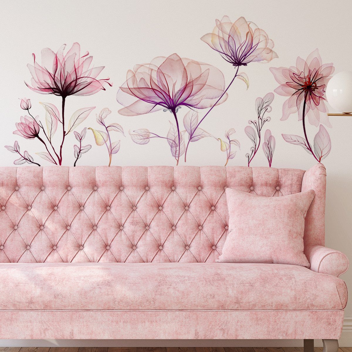 MOPUEA Wandtattoo Dekorative Wandaufkleber, Blumen Fenster Wandsticker Pflanzen/Sterne (1 St., Wanddeko Modern für Kinderzimmer Schlafzimmer Wohnzimmer), 3D-Wan – Bild 3 von 5