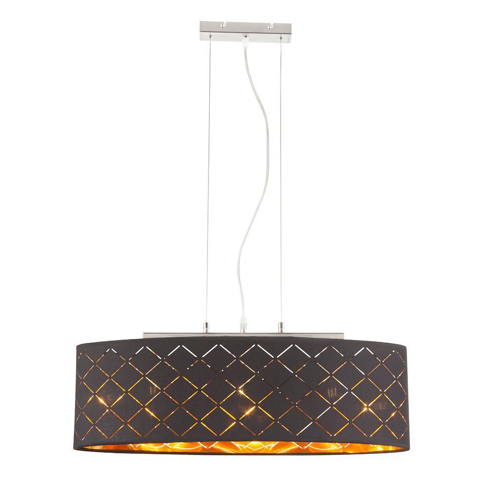 GLOBO LIGHTING Hängeleuchte, Leuchtmittel inklusive, Warmweiß, Deckenleuchte Lampe Wohnzimmer hängend schwarz gold Wohnzimmer