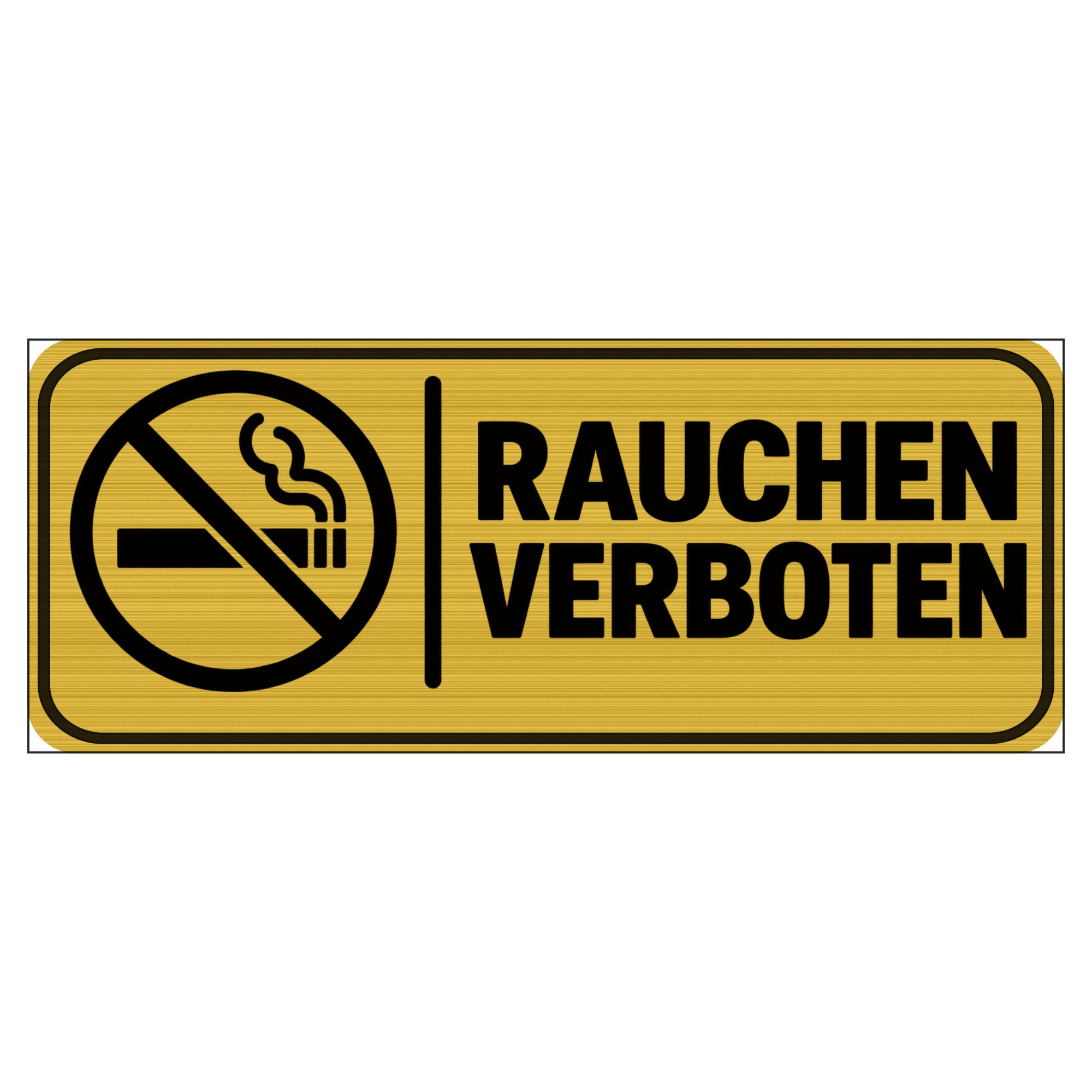 Nomiro Hinweisschild NOMIRO Hinweisschild Türschild Rauchen verboten 15x6 cm - Kunststoff g, (1 St), selbstklebend, lasergraviert