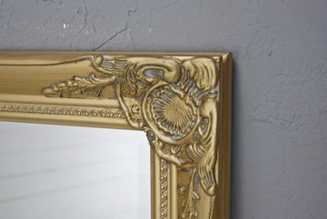elbmöbel Wandspiegel Spiegel gold 132cm barock Holz, Spiegel: Wandspiegel 132x72x7 cm Gold Barock Stil