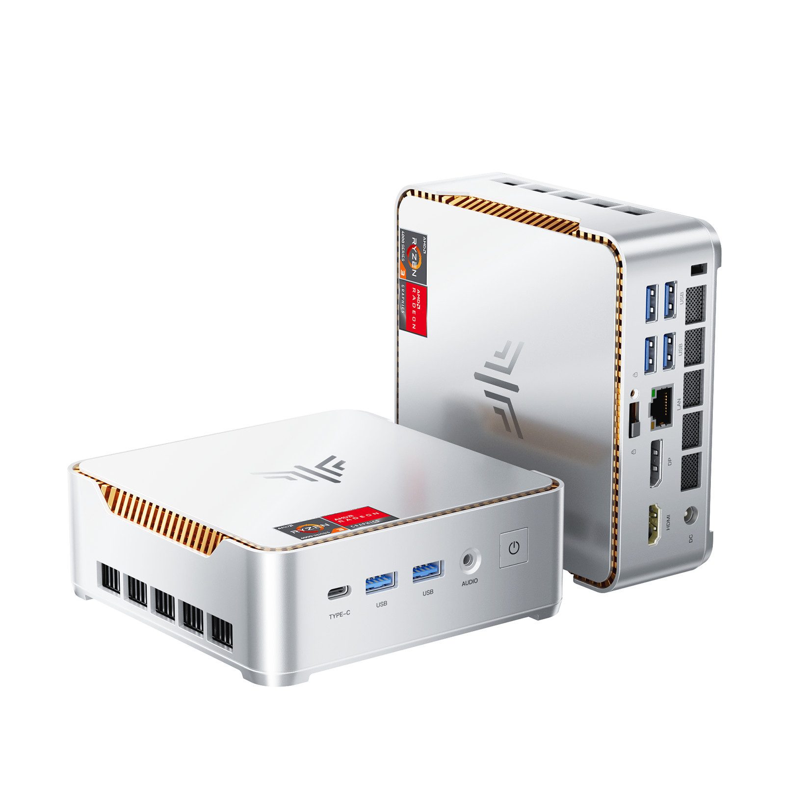 NiPoGi P2 Mini PC AMD Ryzen Embedded R2544, 8/16GB RAM, 256GB SSD,bis 3,7 GHz Mini-PC (AMD Ryzen R2544 R2544, AMD Radeon™ Graphics, 16 GB RAM, 256 GB SSD, Lüfterkühlung, Windows 11 Pro, 4C/8T, WIFI 5, Bluetooth 4.2, Ethernet, HDMI, 4K UHD)