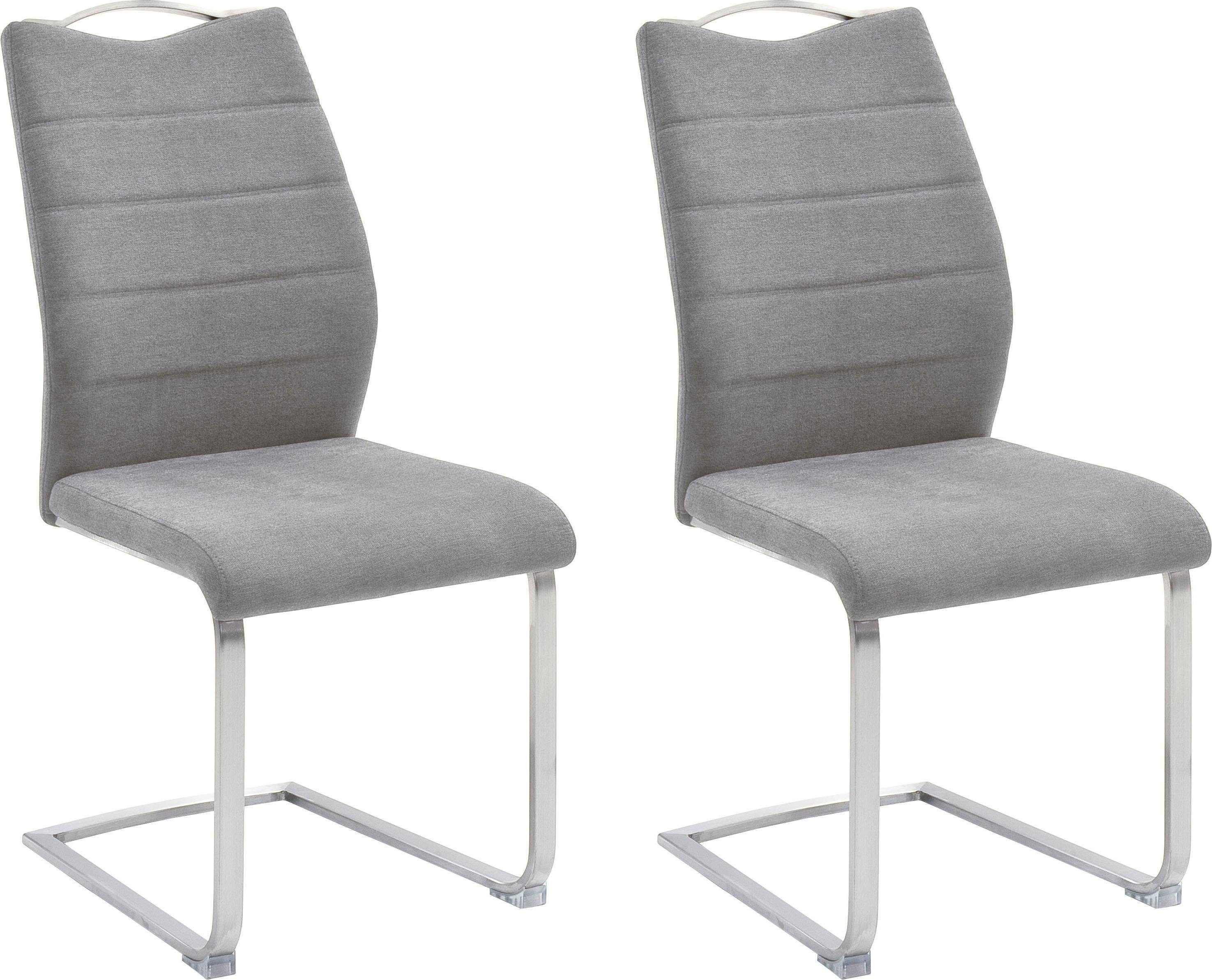 MCA furniture Freischwinger Ferrera (Set, 2 St), Stuhl belastbar bis 140 Kg Grau | Grau