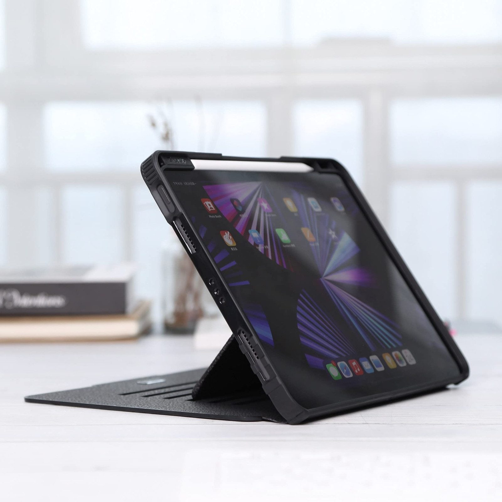 LA CUTE Tablet-Hülle iPad Pro 13 Zoll Hülle 2024 Case Magnetständer Auto Sleep Pencilfach 13 Zoll (2024), 12.9 Zoll (2022/2021/2020), Unterstützt kabelloses Lad – Bild 4 von 5