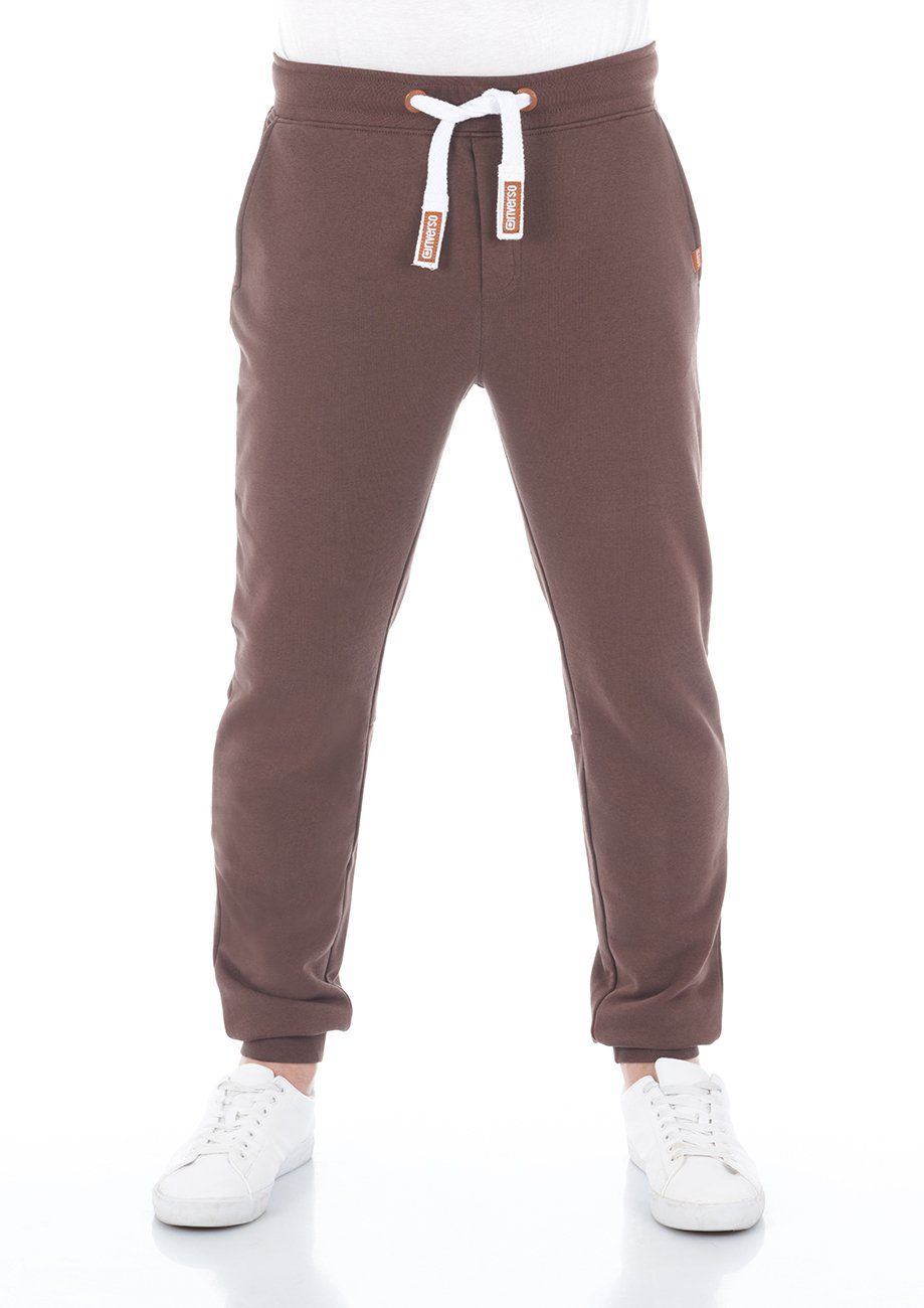 Brown pflegeleichter aus Slim Sweathose Herren Dark riverso Jogginghose Baumwollmischung Trainingshose Fit (21400) RIVTim