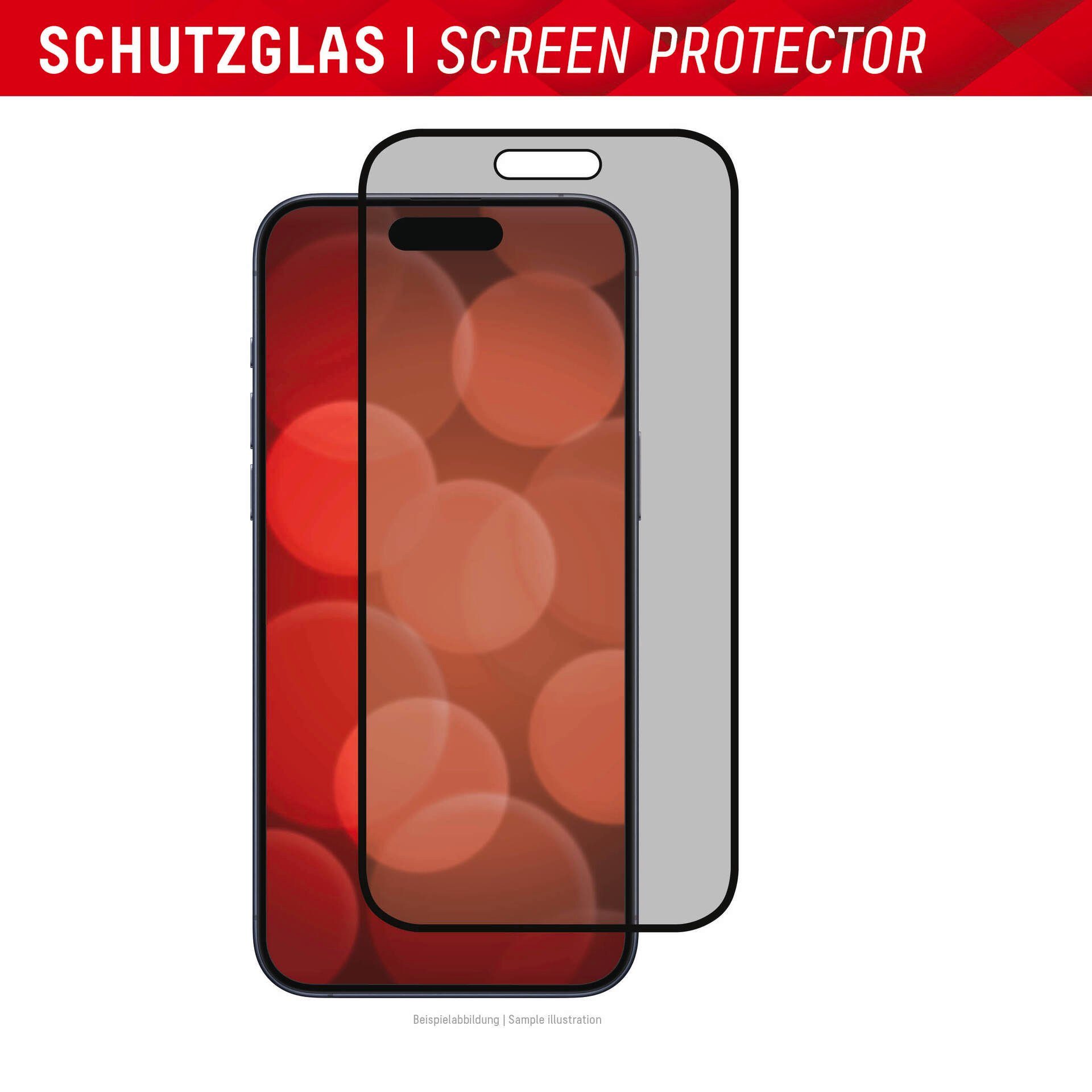 Displex Displayschutzglas Privacy Glass für Apple iPhone 15, Apple iPhone 15 Pro, Blickschutz Displayschutzfolie Displayschutz kratzer-resistent 10H