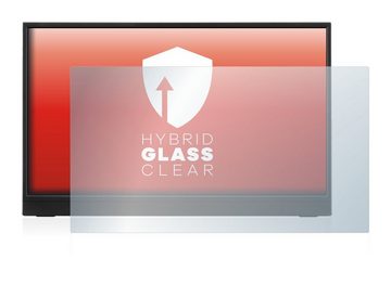 upscreen flexible Panzerglasfolie für ViewSonic VA1655 Tragbarer Monitor, Displayschutzglas, Schutzglas Glasfolie klar