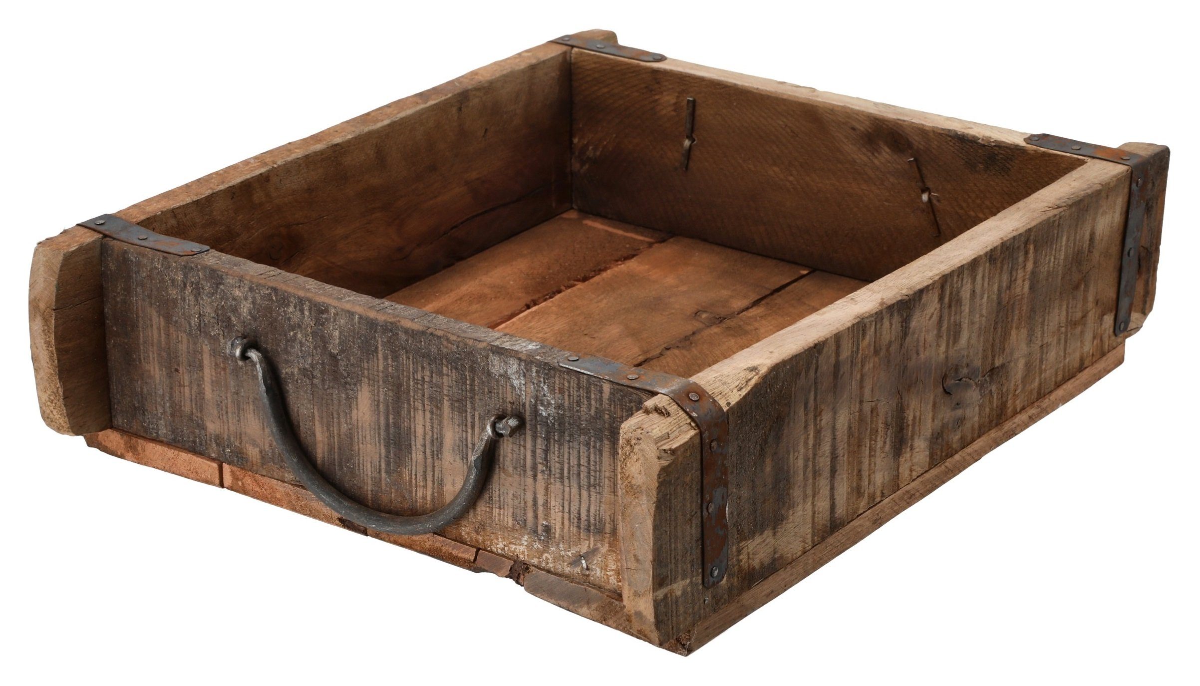 Dekokiste Tablett Holzkasten recyceltes Holz Landhaus 31x25 cm