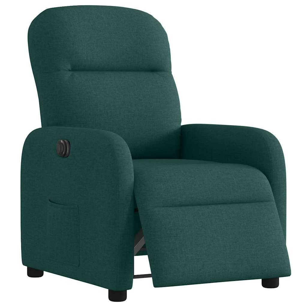 vidaXL Sessel Relaxsessel Elektrisch Dunkelgrün Stoff günstig online kaufen