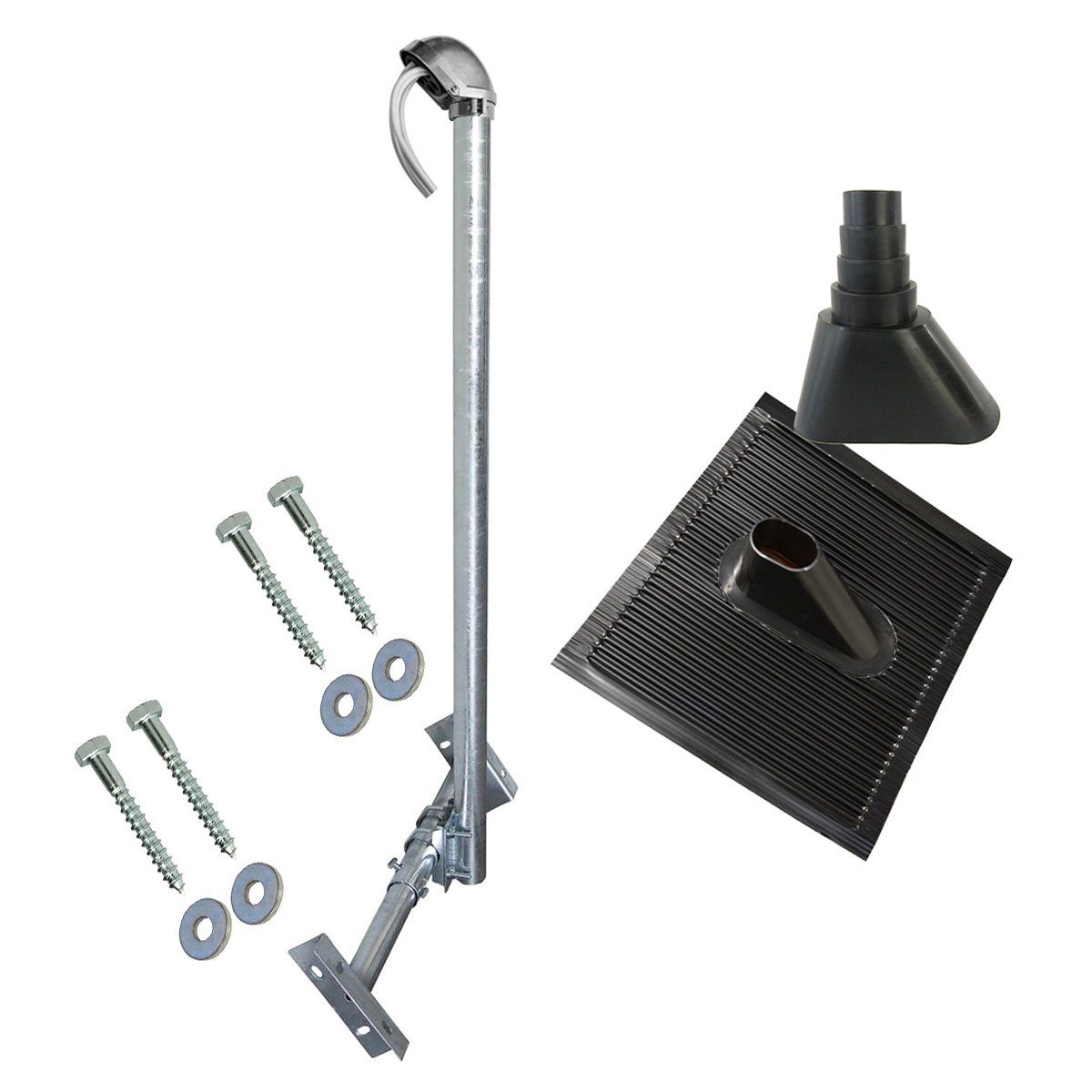 PremiumX SAT-Halterung Dachsparrenhalter feuerverzinkt 120cm Sparrenhalter Dach Montageset