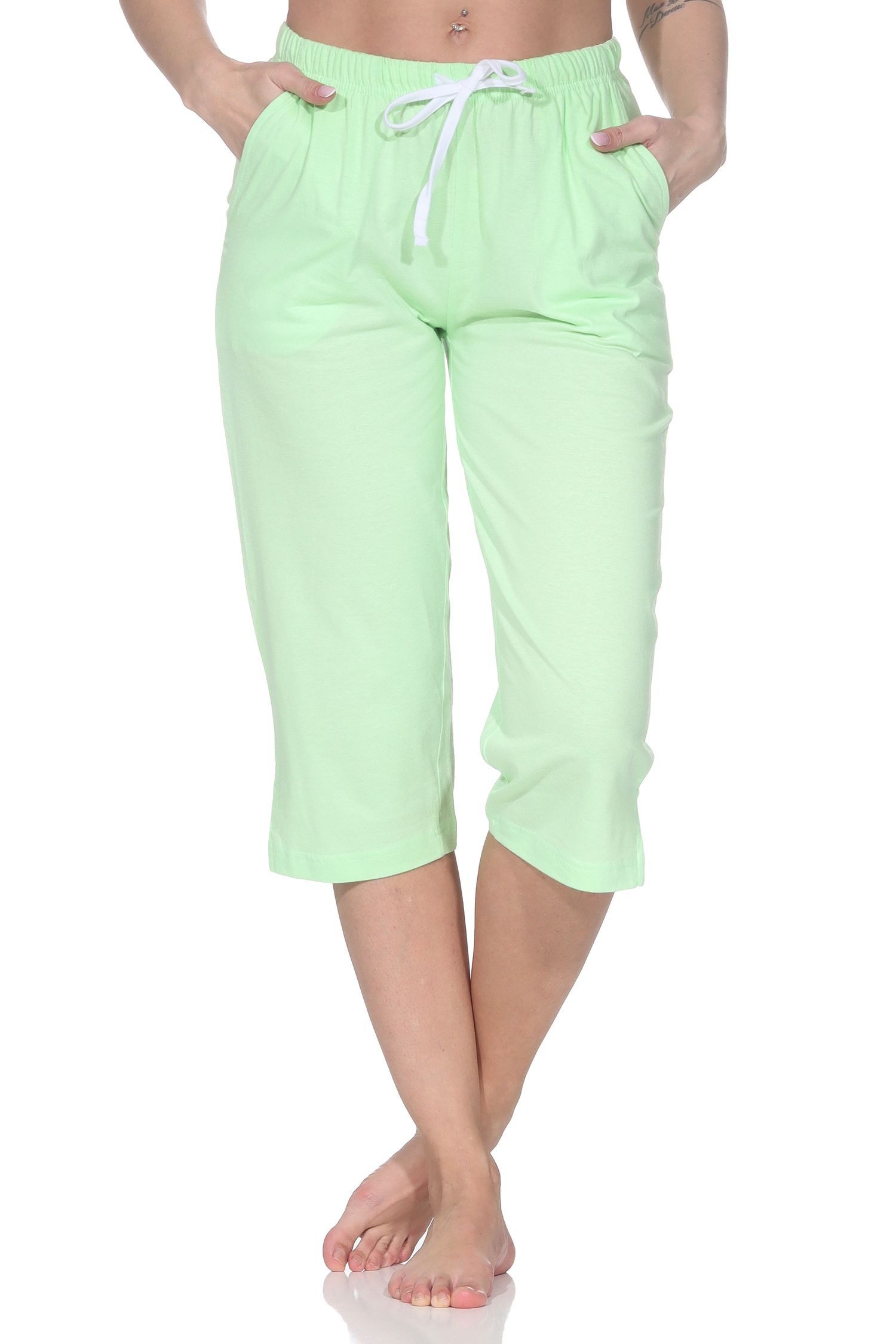 Normann Relaxanzug Damen Schlafanzug Pyjama Capri-Hose 3/4-lang - perfekt zu kombinieren