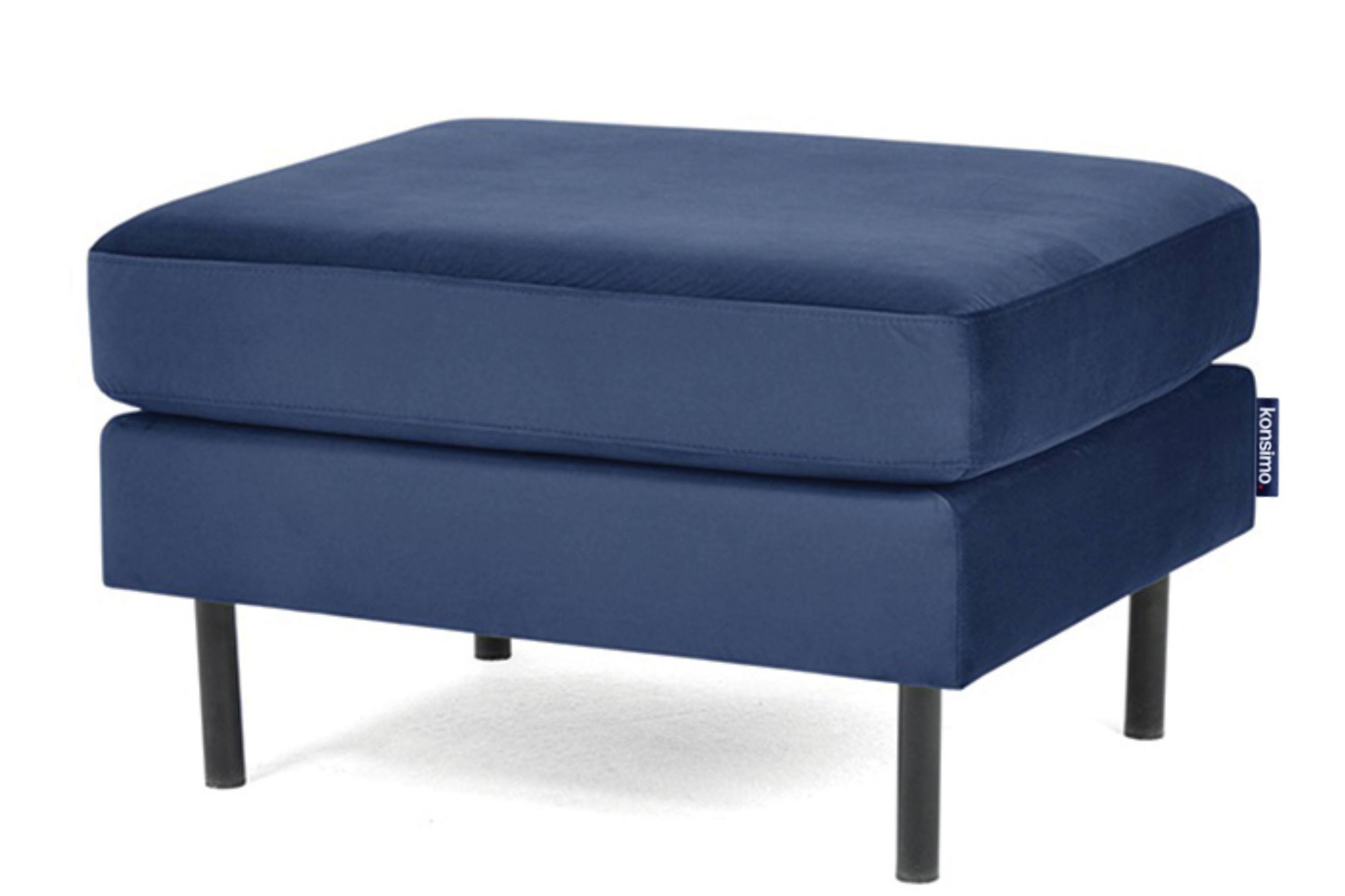Konsimo Polsterhocker TOZZI Sitzhocker Pouffe, hohe Beine, universelles Design marineblau | marineblau | marineblau