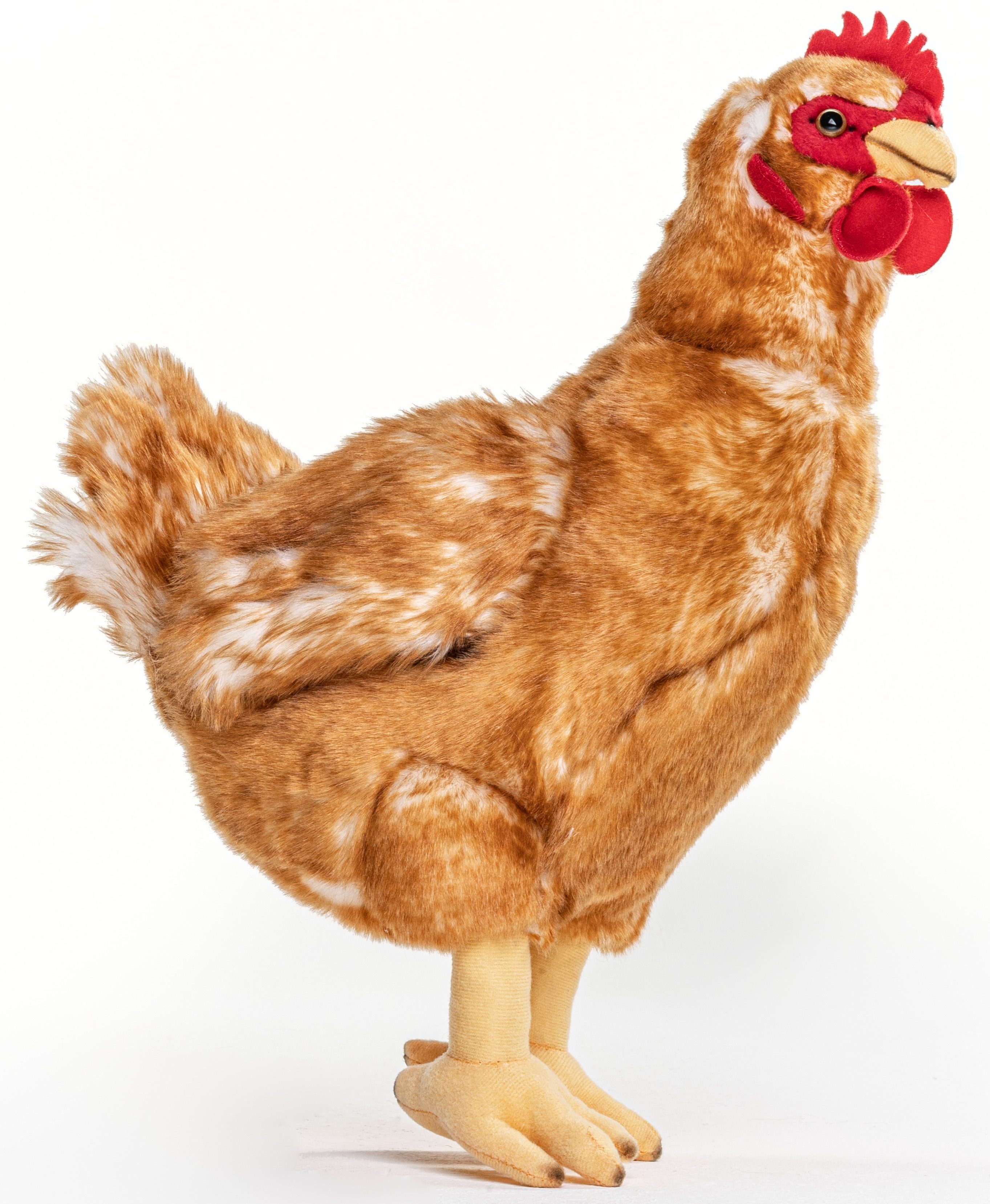 Uni-Toys Kuscheltier Henne braun - 37 cm (Höhe) - Plüsch-Huhn, Vogel - Plüschtier, zu 100 % recyceltes Füllmaterial