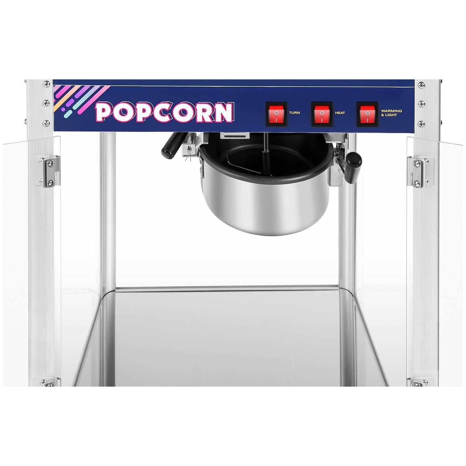 Royal Catering Popcornmaschine Popcornmaker 1500 W 5 kg/h blau Popcornautomat Teflonbeschichtung
