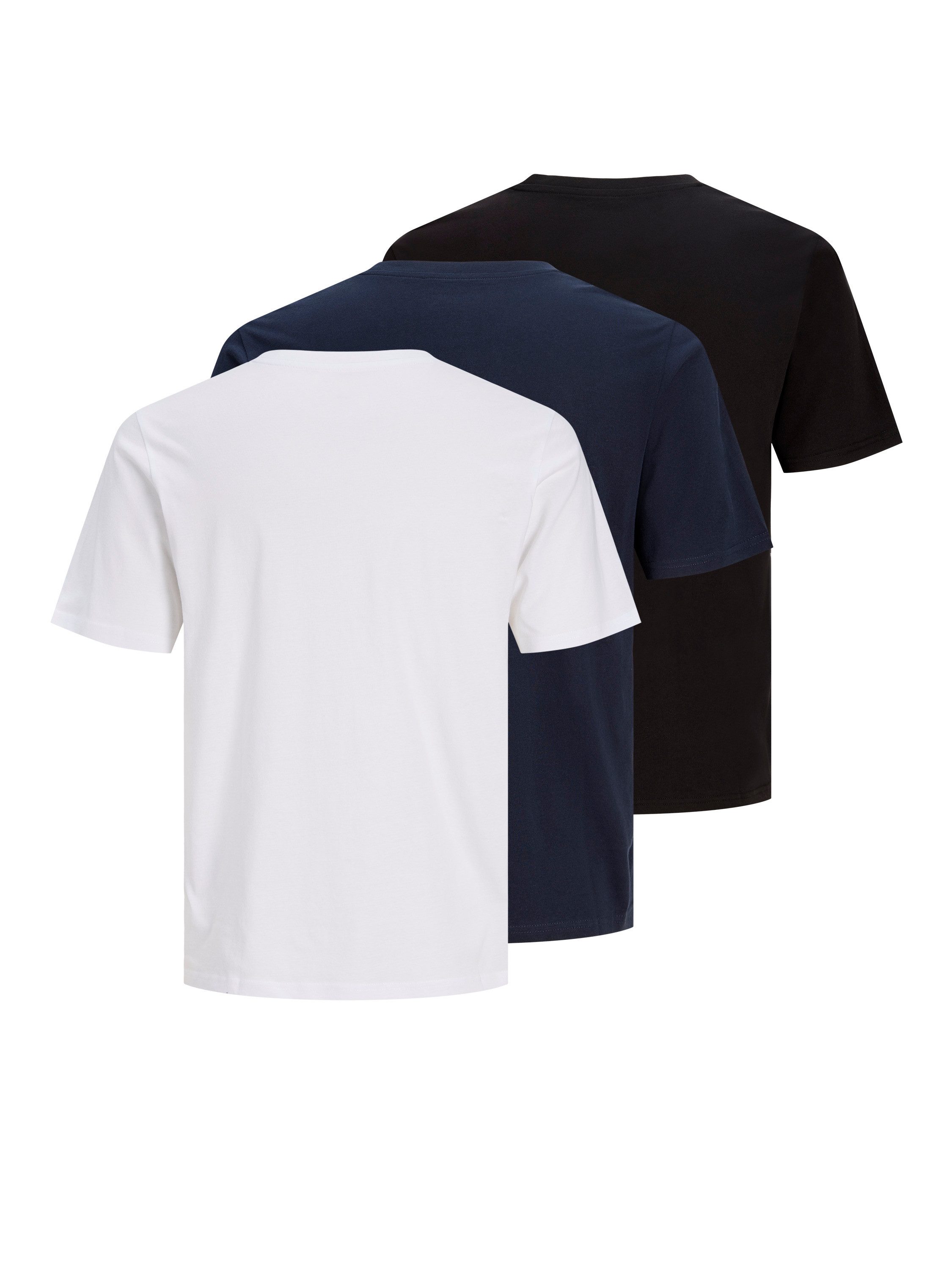 Jack & Jones Rundhalsshirt JJRUSH TEE SS CREW NECK 3PK MP (Packung, 3-tlg) Baumwolle, regular fit