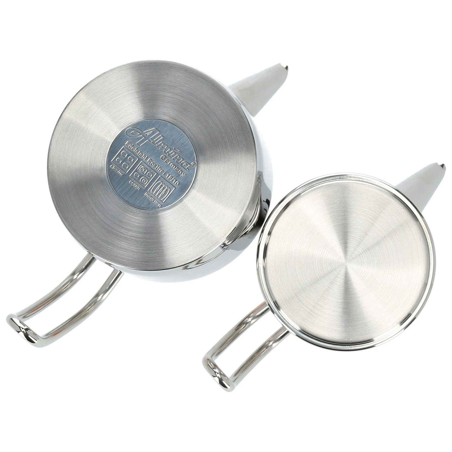 Almina Teekanne Teekocher Wasser/Tee-Kessel Wasserkessel 1,5L, Teekessel 0,7L