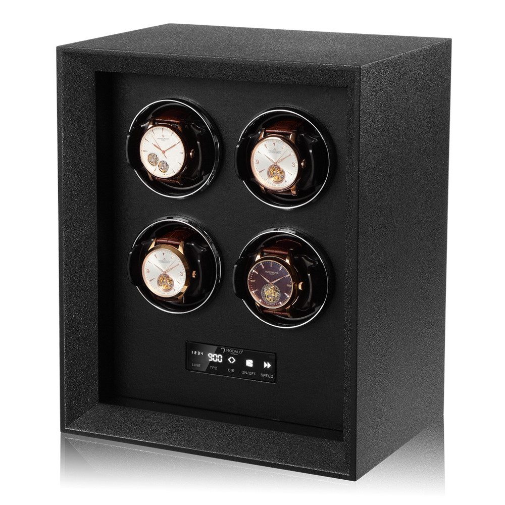 MODALO Uhrenbeweger SAFE SYSTEMS 4 Uhren, (Uhrenboxen, Uhrenkasten Uhrenbeweger 4 Uhren)