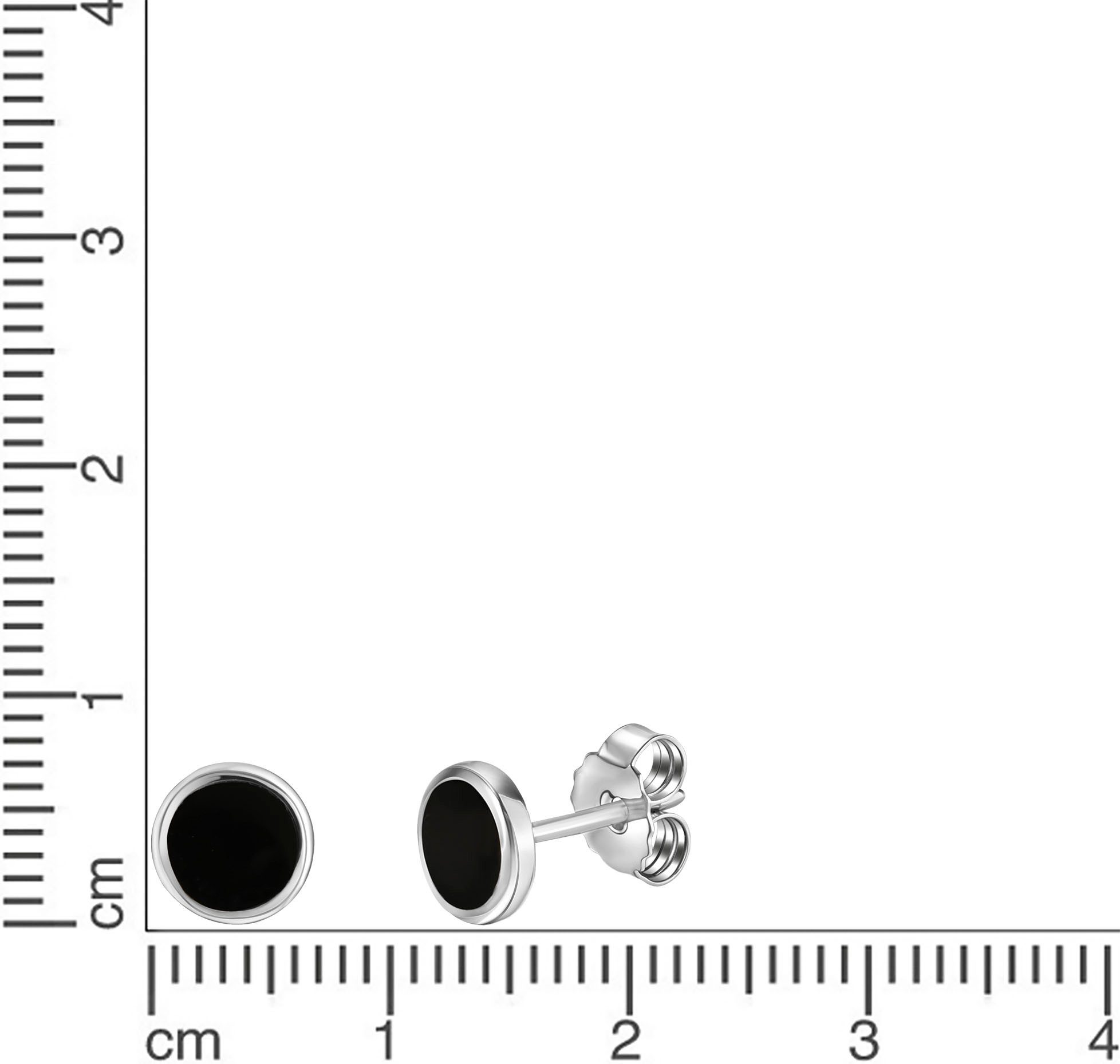 Firetti Paar Ohrstecker Schmuck Geschenk, Ohrringe Kreis rund, Silber 925, mit Lack