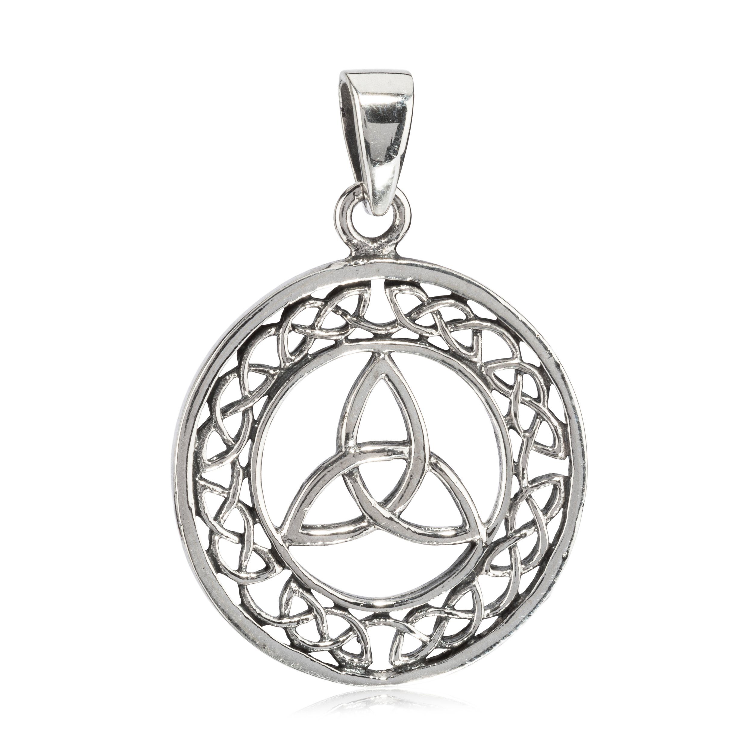 Kettenanhänger Kettenanhänger Trigueta 925 Silber 2,2cm Keltisch