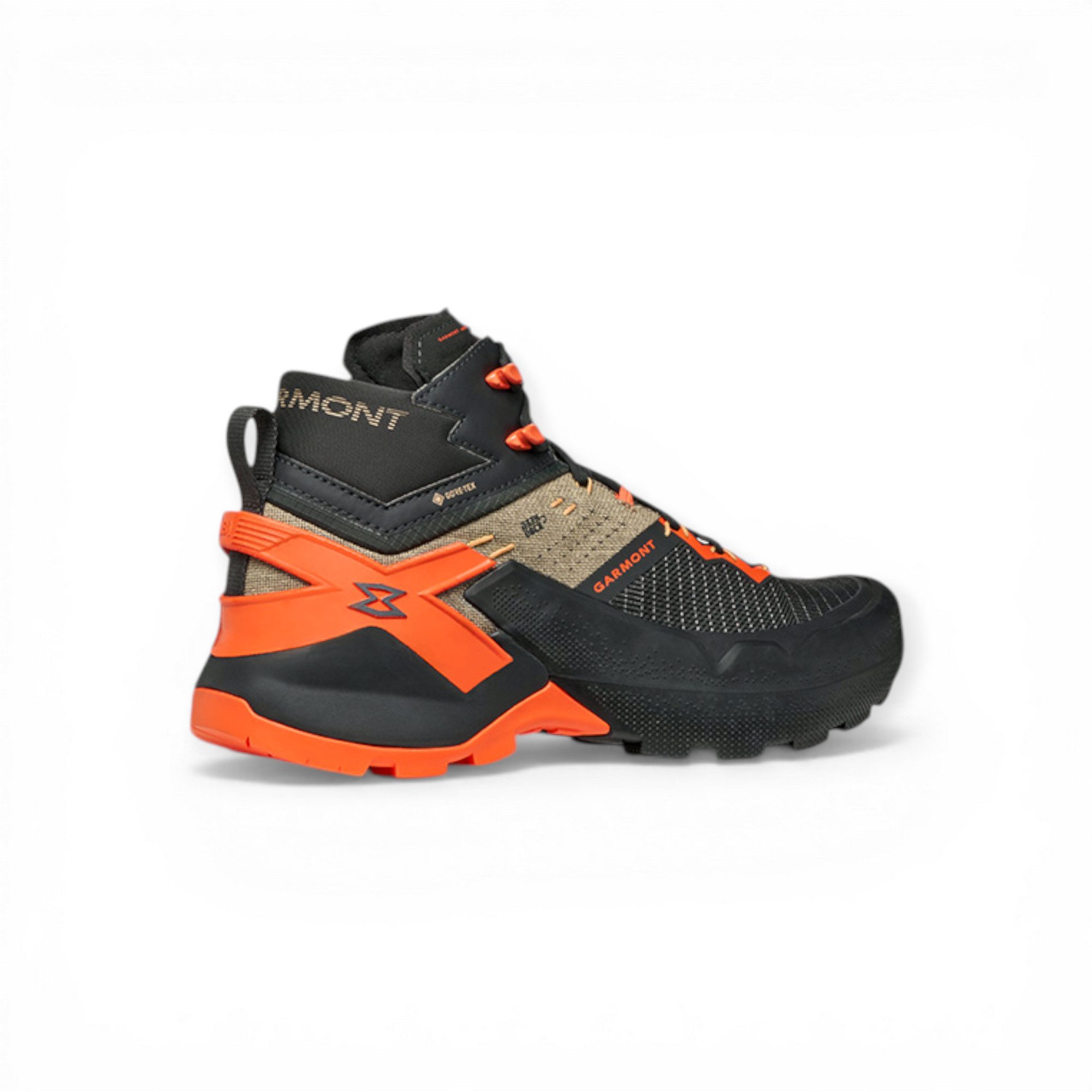 Garmont 9.81 Onyx Mid GTX (Zustieg, wasserdicht) schwarz/orange/beige Herren Wanderschuh