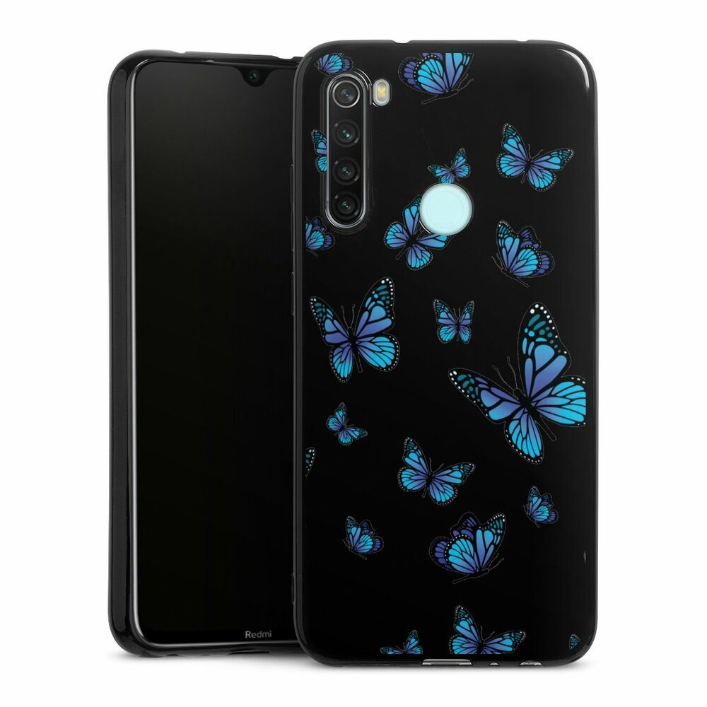 DeinDesign Handyhülle Schmetterling Muster transparent Butterfly Pattern Transparent, Xiaomi Redmi Note 8 Silikon Hülle Bumper Case Handy Schutzhülle