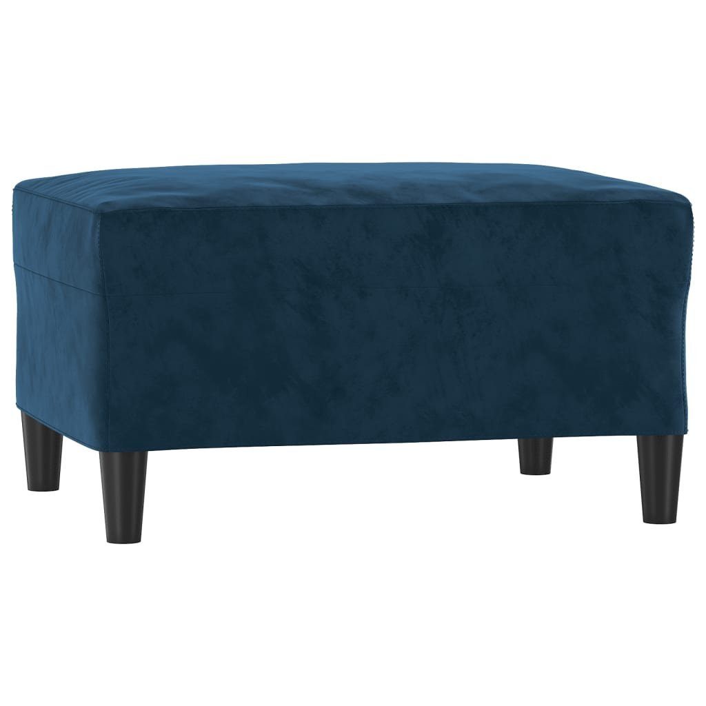 vidaXL Fußhocker 70 x 55 x 41 cm Fußhocker Blau 70x55x41 cm Samt