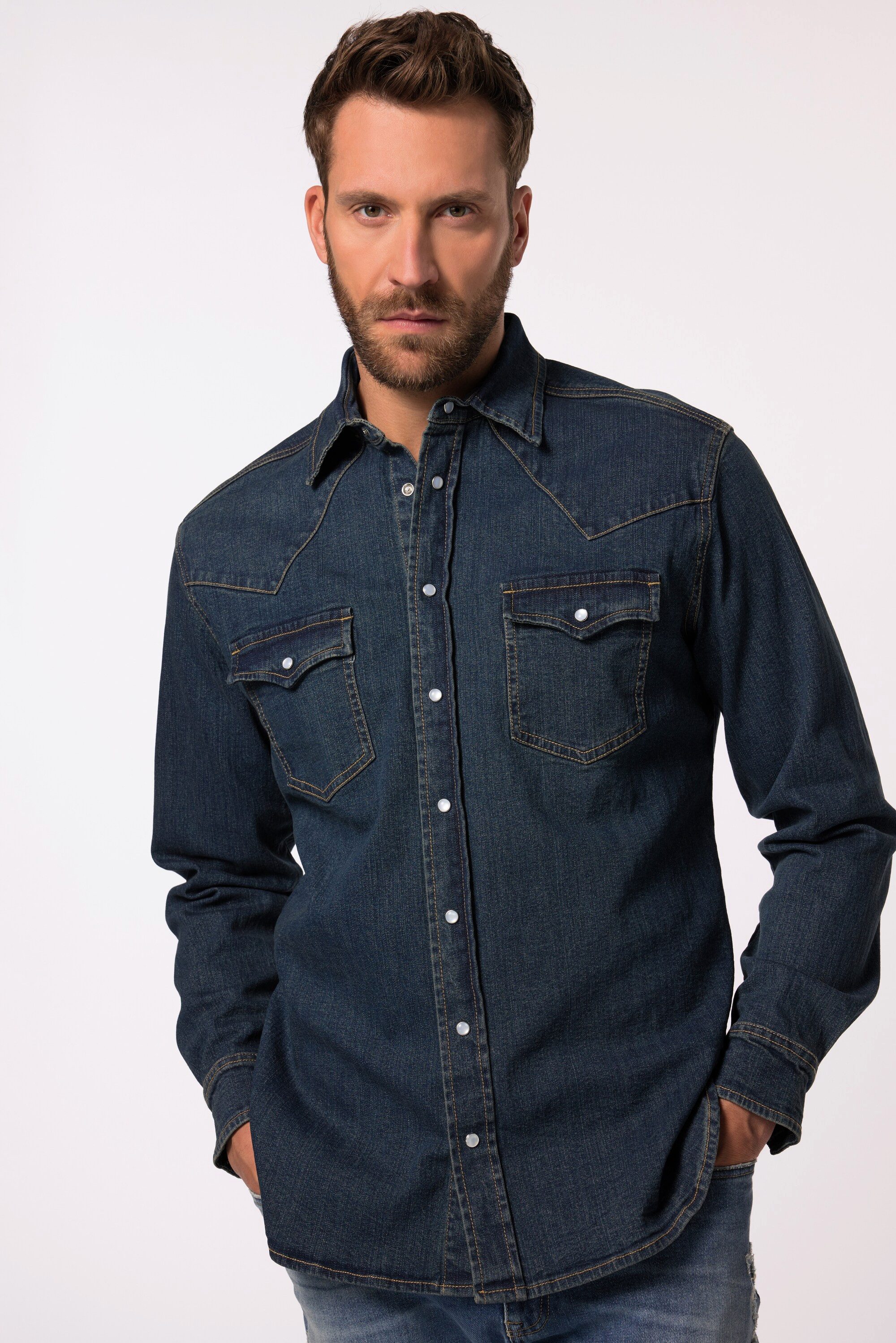 JP1880 Businesshemd JP 1880 Jeanshemd Langarm günstig online kaufen