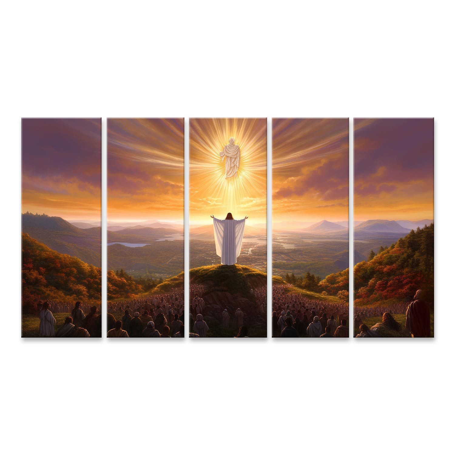 islandburner Leinwandbild Jesus Stehend Auf Hügel Betend zu Gott Glaube Religion Bilder