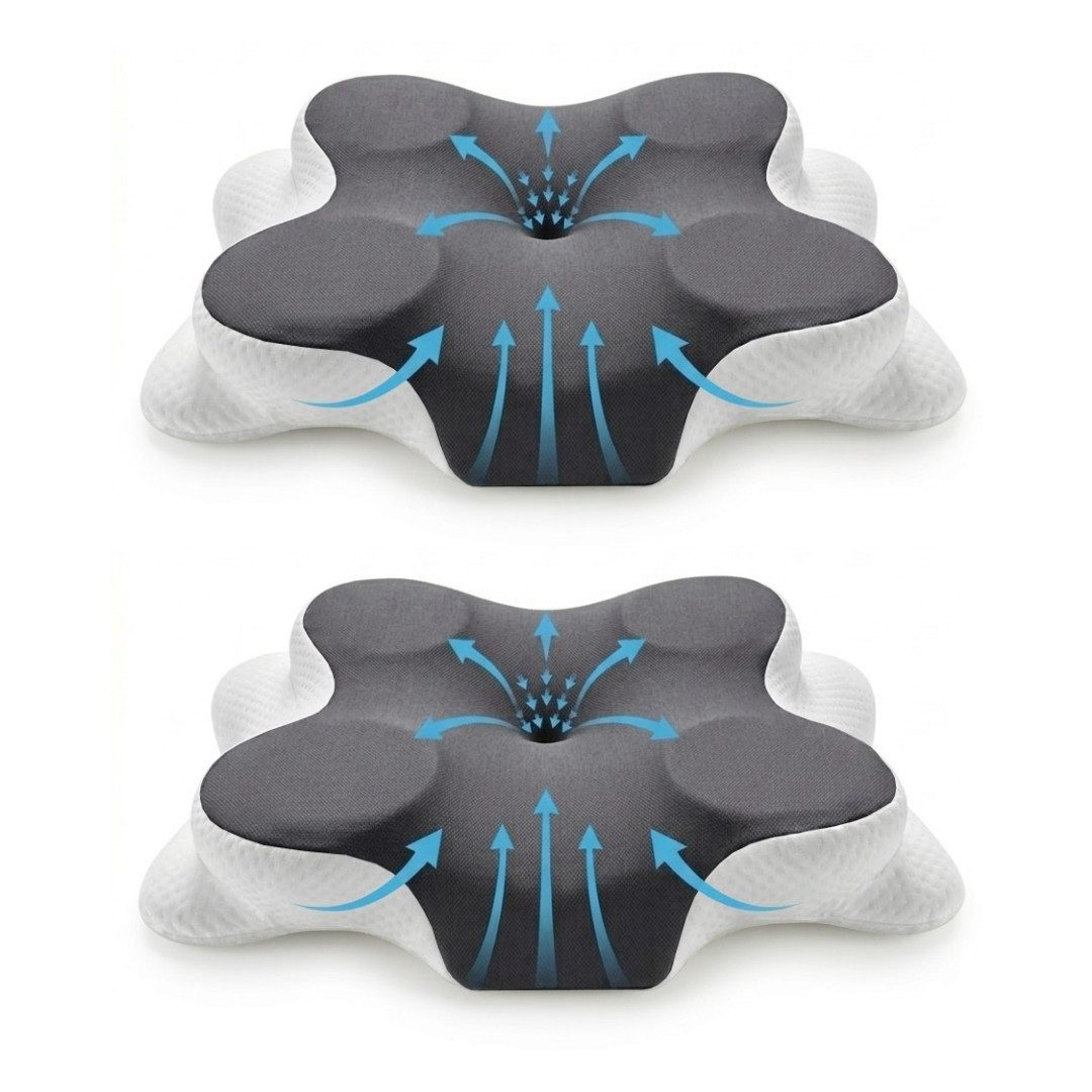 LIVINA HOME Nackenstützkissen Premium Kopfkissen, Ergonomisches Nackenkissen gegen Nackenschmerzen, Füllung: Memory Foam, Meditation, Seitenschläfer, Bauchschläfer, Rückenschläfer, 1 oder 2-tlg. erhältlich, Orthopädisches Kissen, für Seiten-, Rücken- & Bauchschläfer