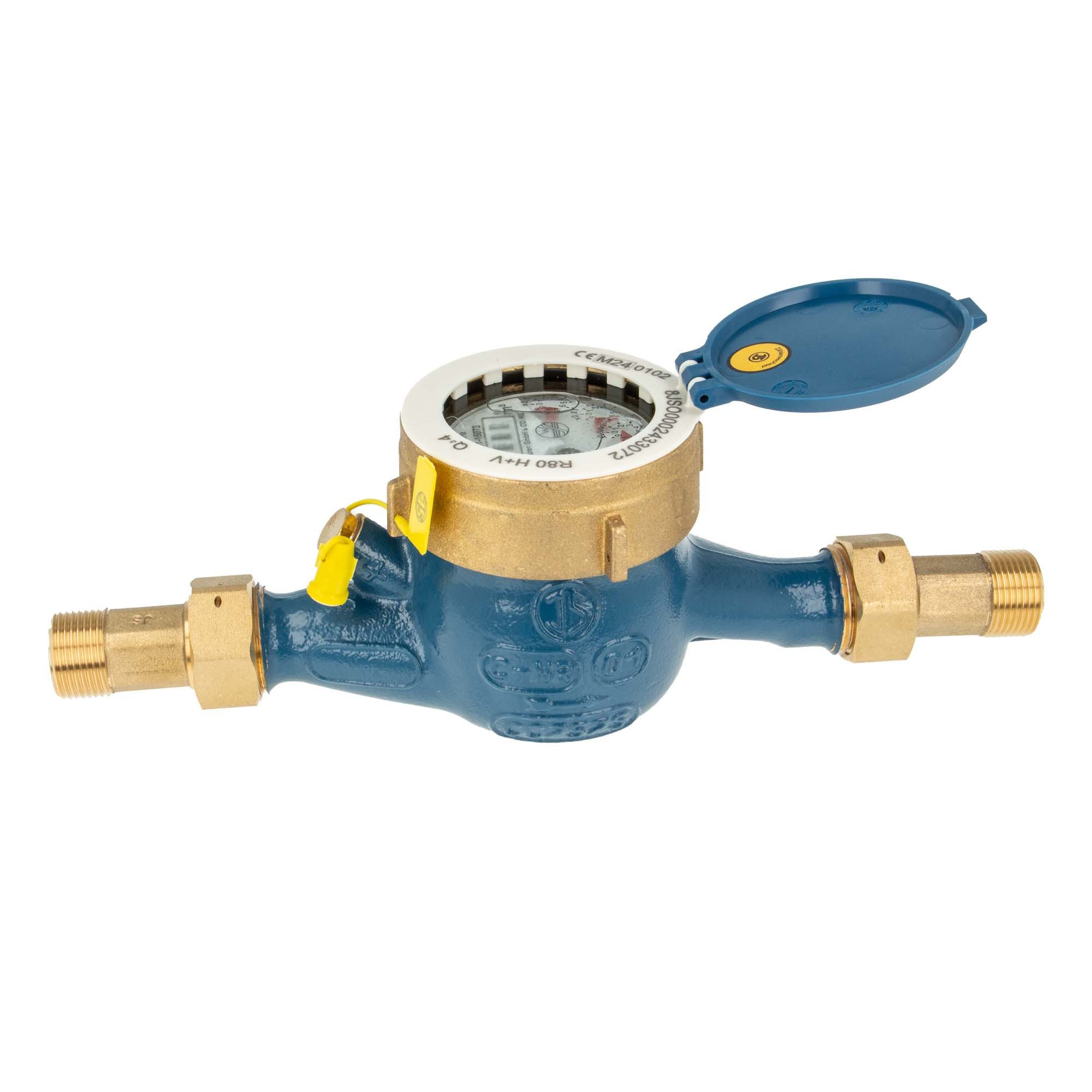 tecuro Wasserzähler Hauswasserzähler Kombi-Set, 190 mm, verschiedene Ausführungen, inkl. Verschraubungen