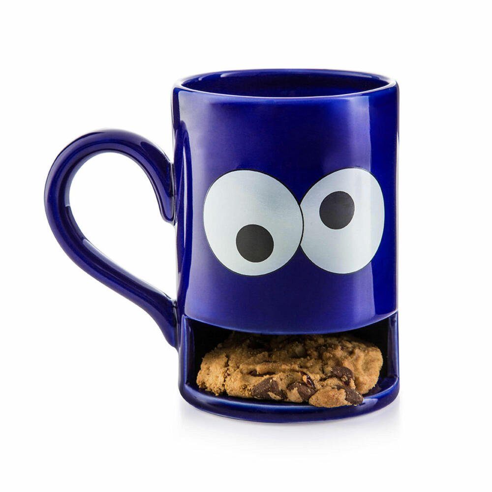 Donkey Products Becher Keks-Monster mit Keksfach Blau, 250 ml, Keramik – Bild 2 von 4