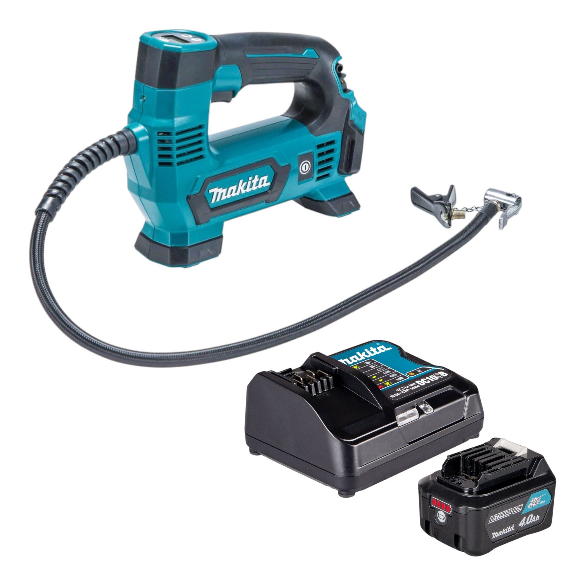 Makita Akku-Handkompressor MP 100 DSM1 Akku Kompressor 12 V max. 8,3 bar + 1x Akku 4,0 Ah